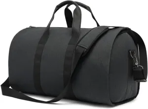 2 In 1 Hanging Suitcase Suit Business Travel Bag, Waterproof Convertible Travel Garment Bag, Carry on Garment Duffel Bag (Black)