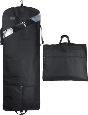 66'' Tri-fold Extra Long Dress Garment Bag, Premium & Breathable Tear-resistant Hanging Suit Cover for Travel and Storage