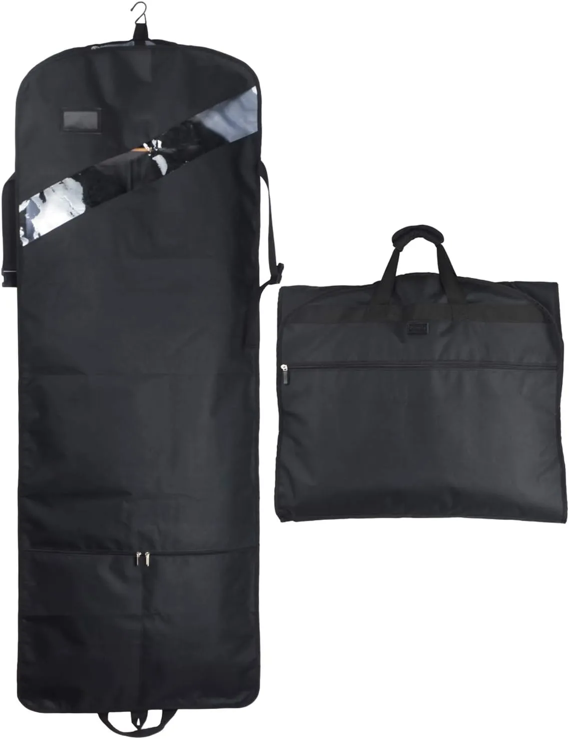 66'' Tri-fold Extra Long Dress Garment Bag, Premium & Breathable Tear-resistant Hanging Suit Cover for Travel and Storage