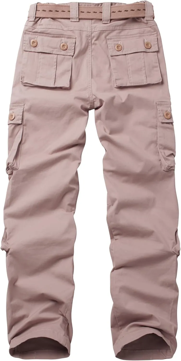 AKARMY Womens Cargo Pants with Pockets Outdoor Casual Ripstop Camo Military Combat Construction Work Pants