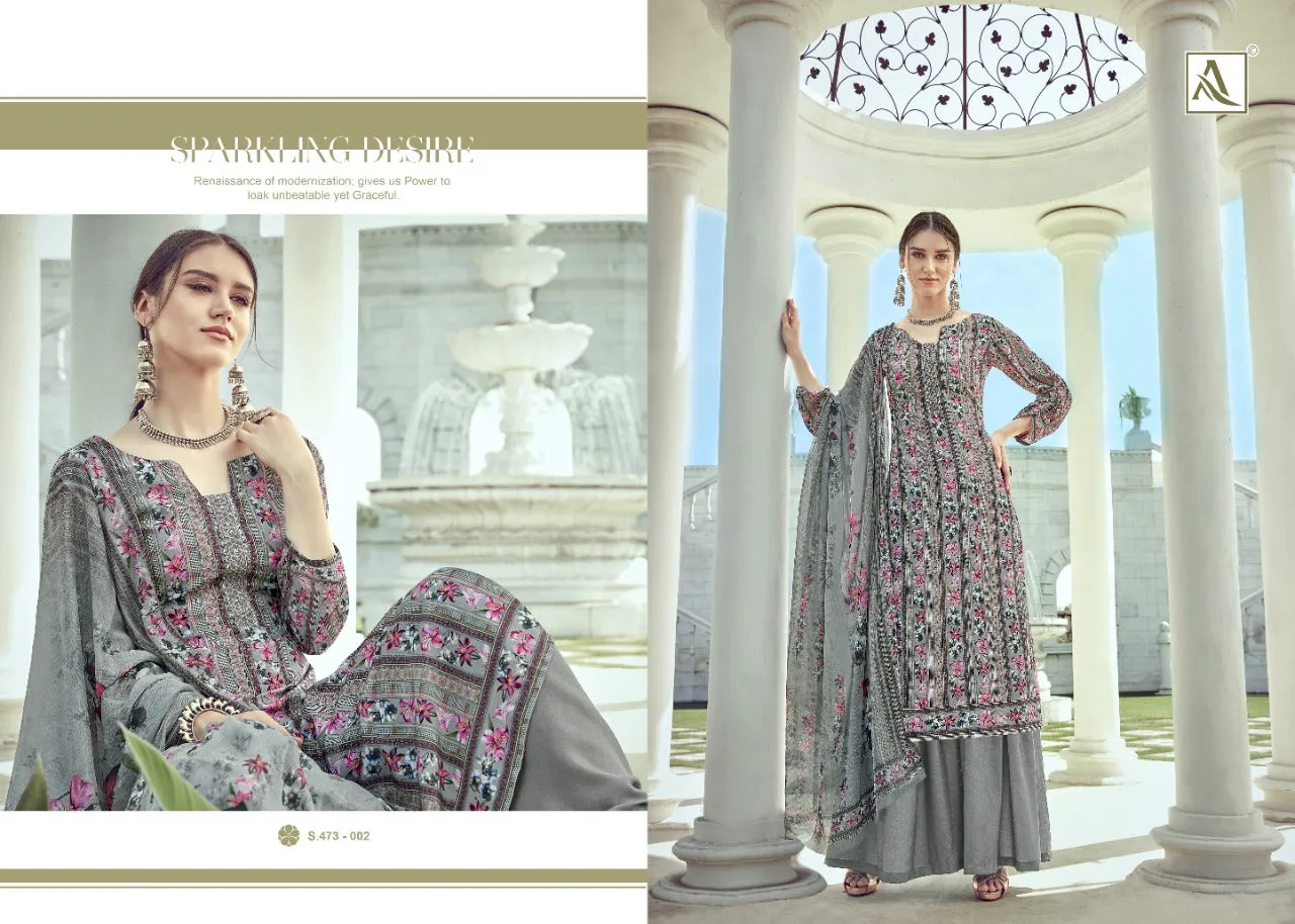 ALOK SUIT NITRA PURE CRAPE SUIT COLLECTION WITH FANCY EMBROIDERY