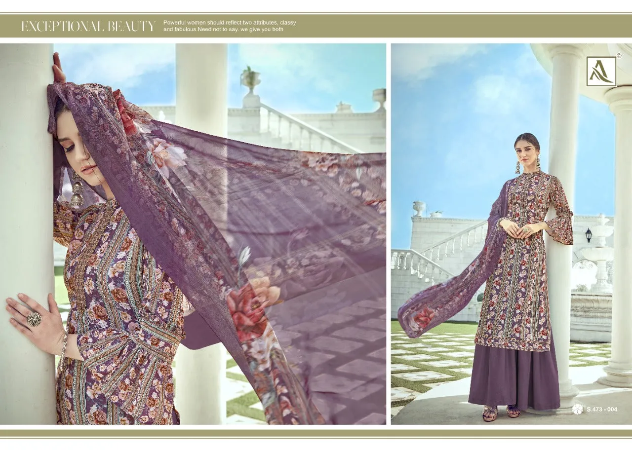 ALOK SUIT NITRA PURE CRAPE SUIT COLLECTION WITH FANCY EMBROIDERY