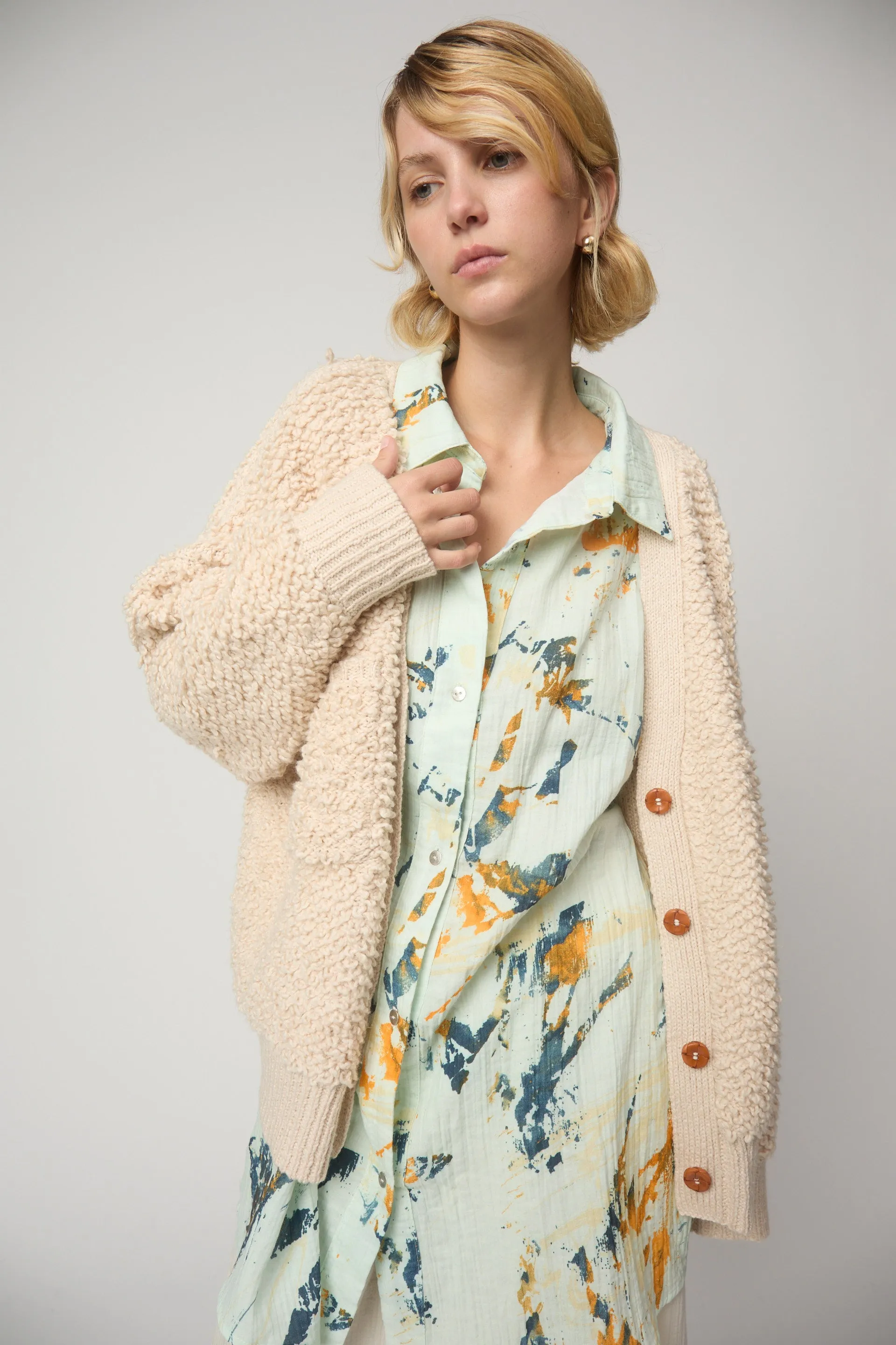 AMELIA CARDIGAN IN CHUNKY LOOP KNIT