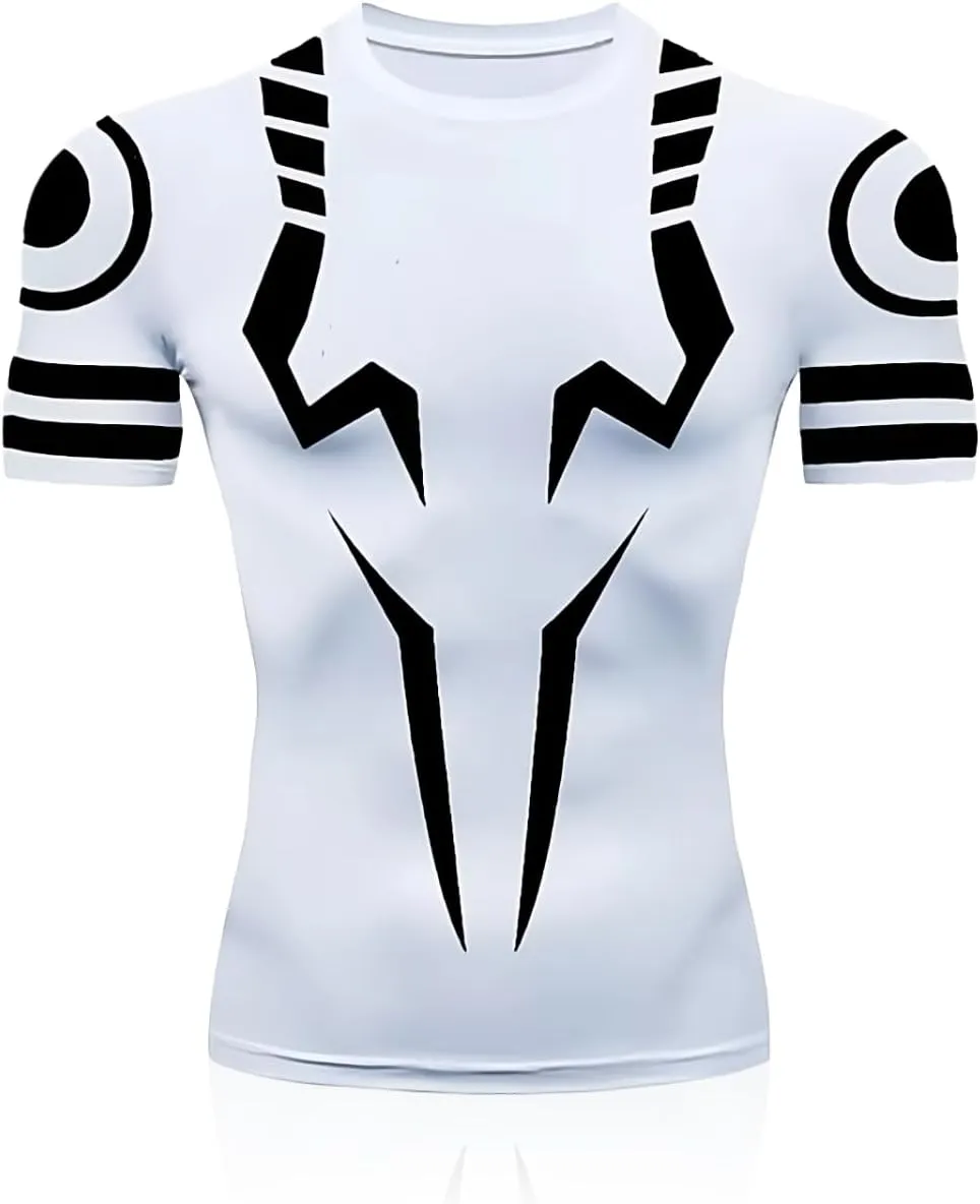 Anime Compression Shirts for Men - Gym Tshirt Wear Athletic Basketball Running Undershirt Workout Gear Top Shirt