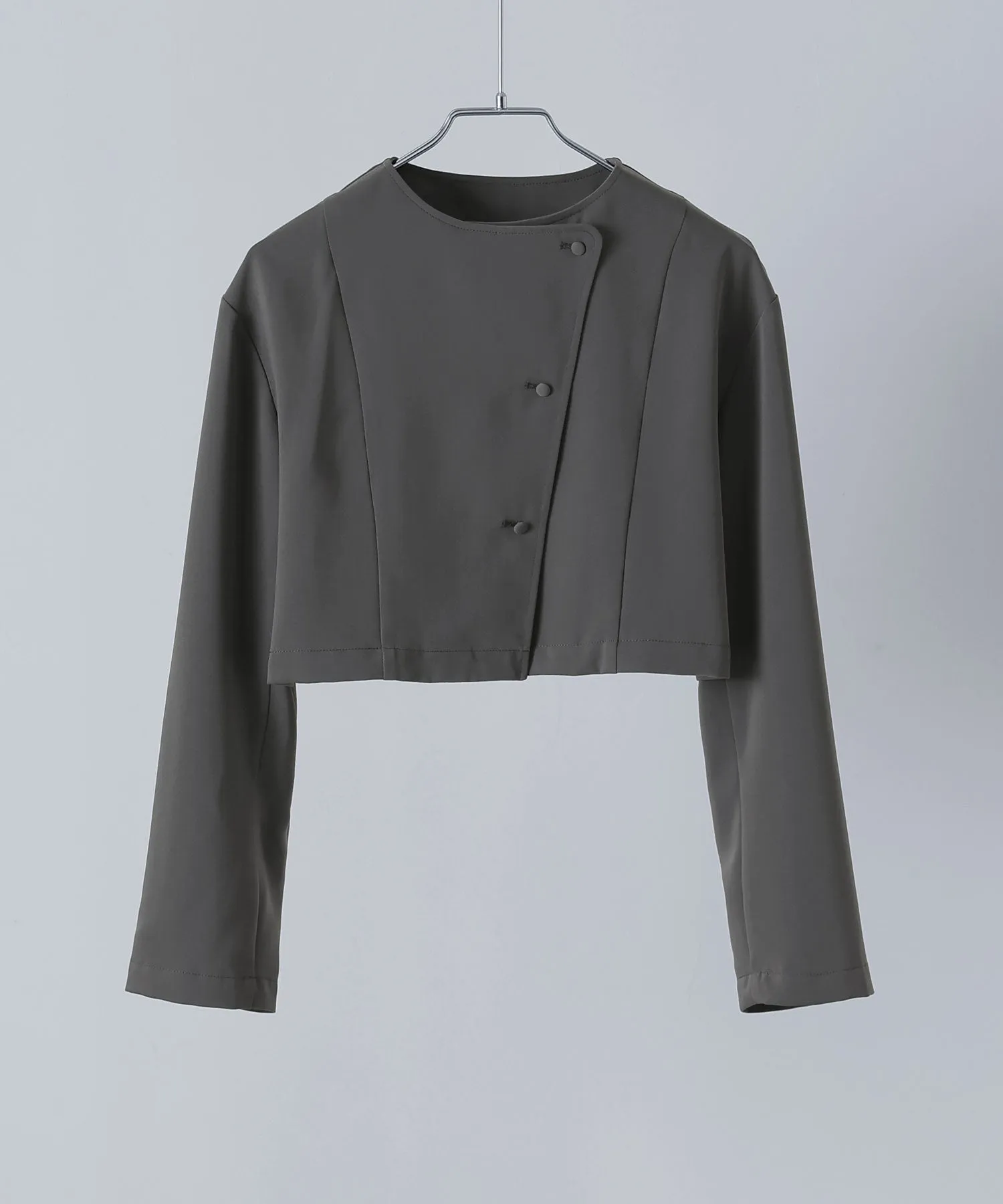 Asymmetry design jacket & Side lace pants SET UP