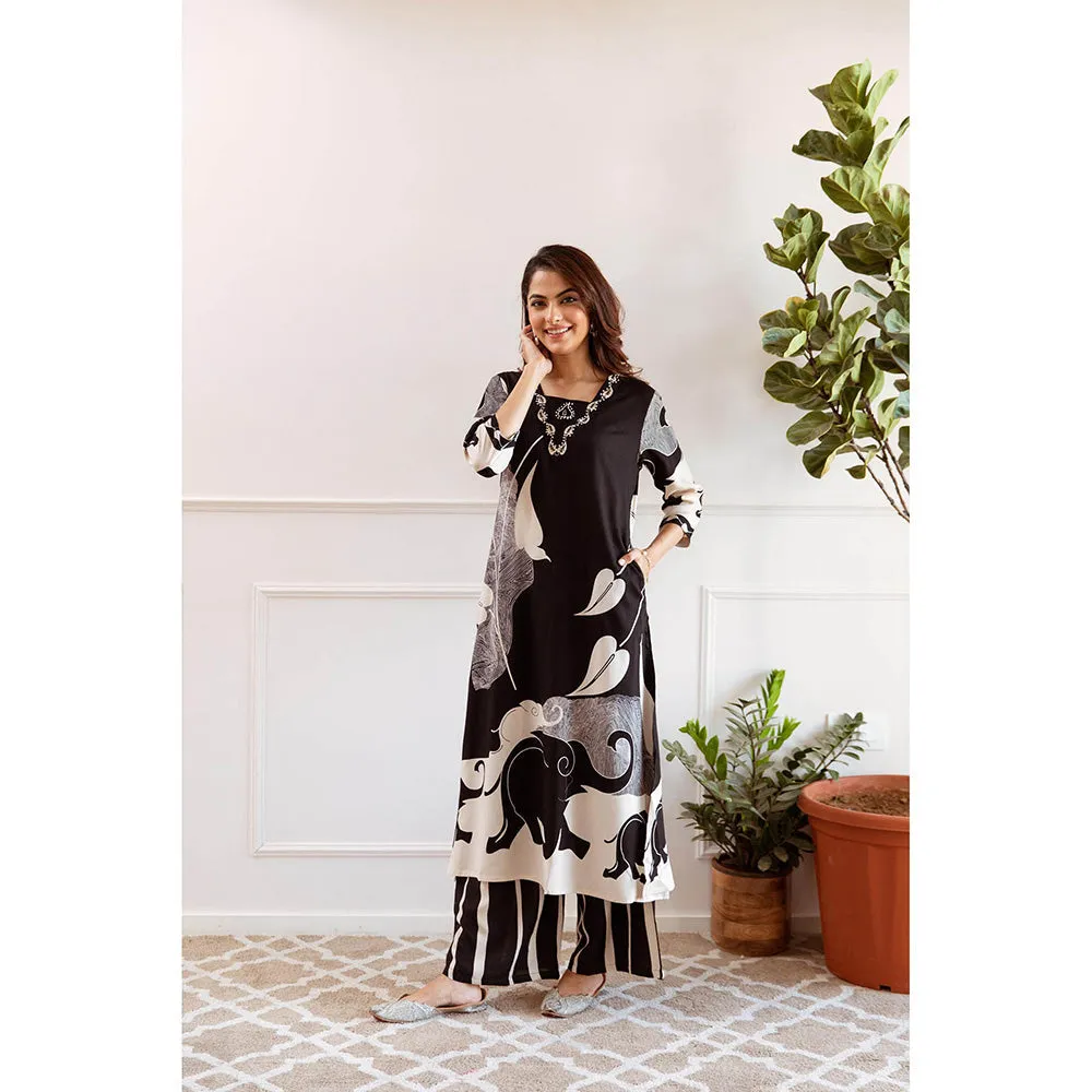 Autumnlane Jagdeep Jet Printed Kurta with Pant (Set of 2)