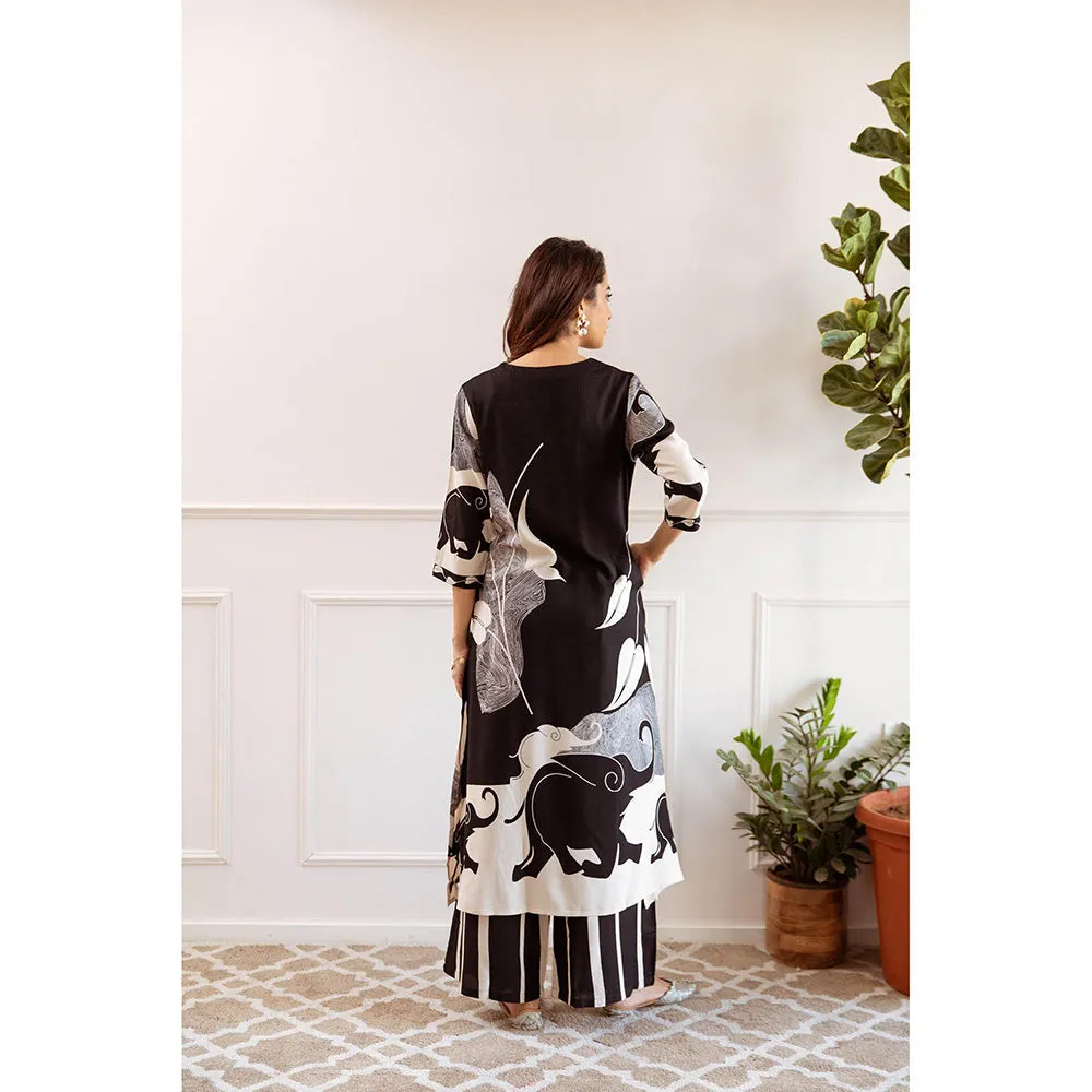 Autumnlane Jagdeep Jet Printed Kurta with Pant (Set of 2)