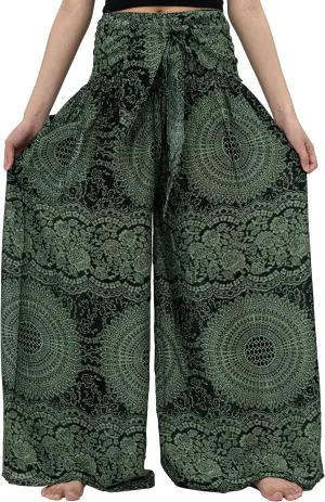 B BANGKOK PANTS Women's Boho Palazzo Pants Yoga Wide Leg Pants