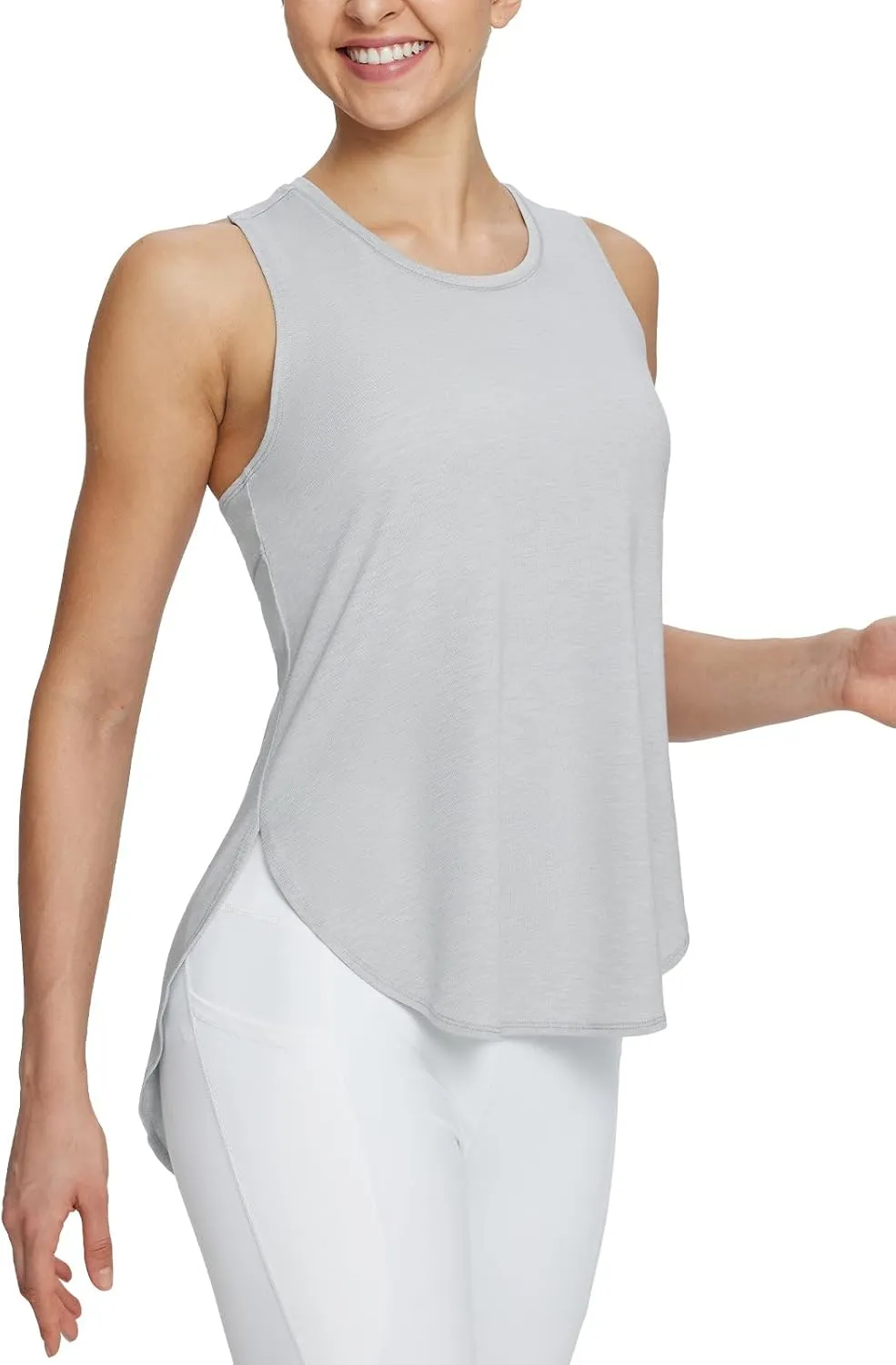 baleaf Women's Workout Tank Tops Loose Fit Racerback Top Sleeveless Shirts Lightweight Yoga Athletic Gym Running