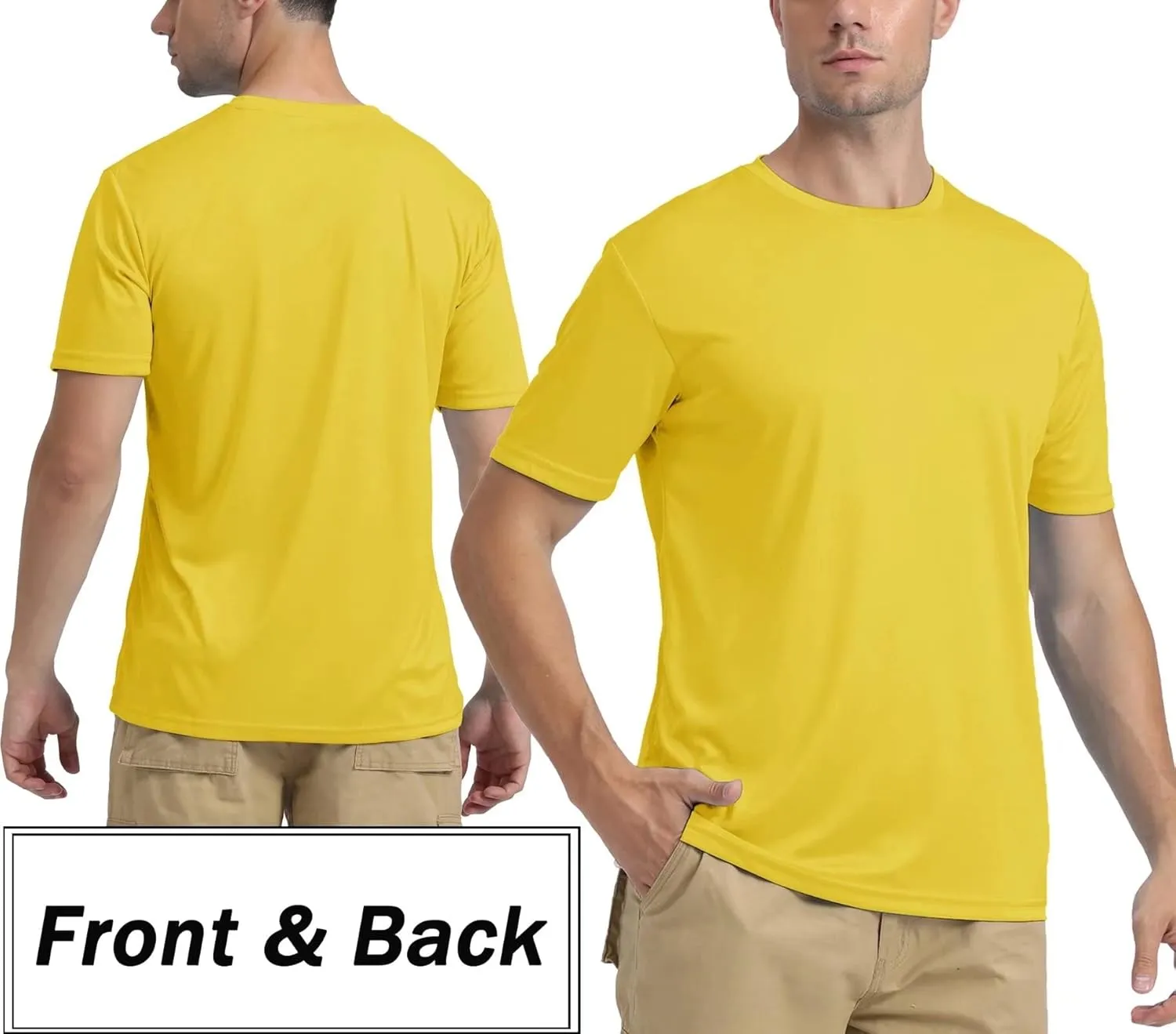 BIYLACLESEN Men's Sun Protection Short Sleeve T-Shirt UPF 50  Breathable Quick-Dry Performance Shirts Athletic Runing Top
