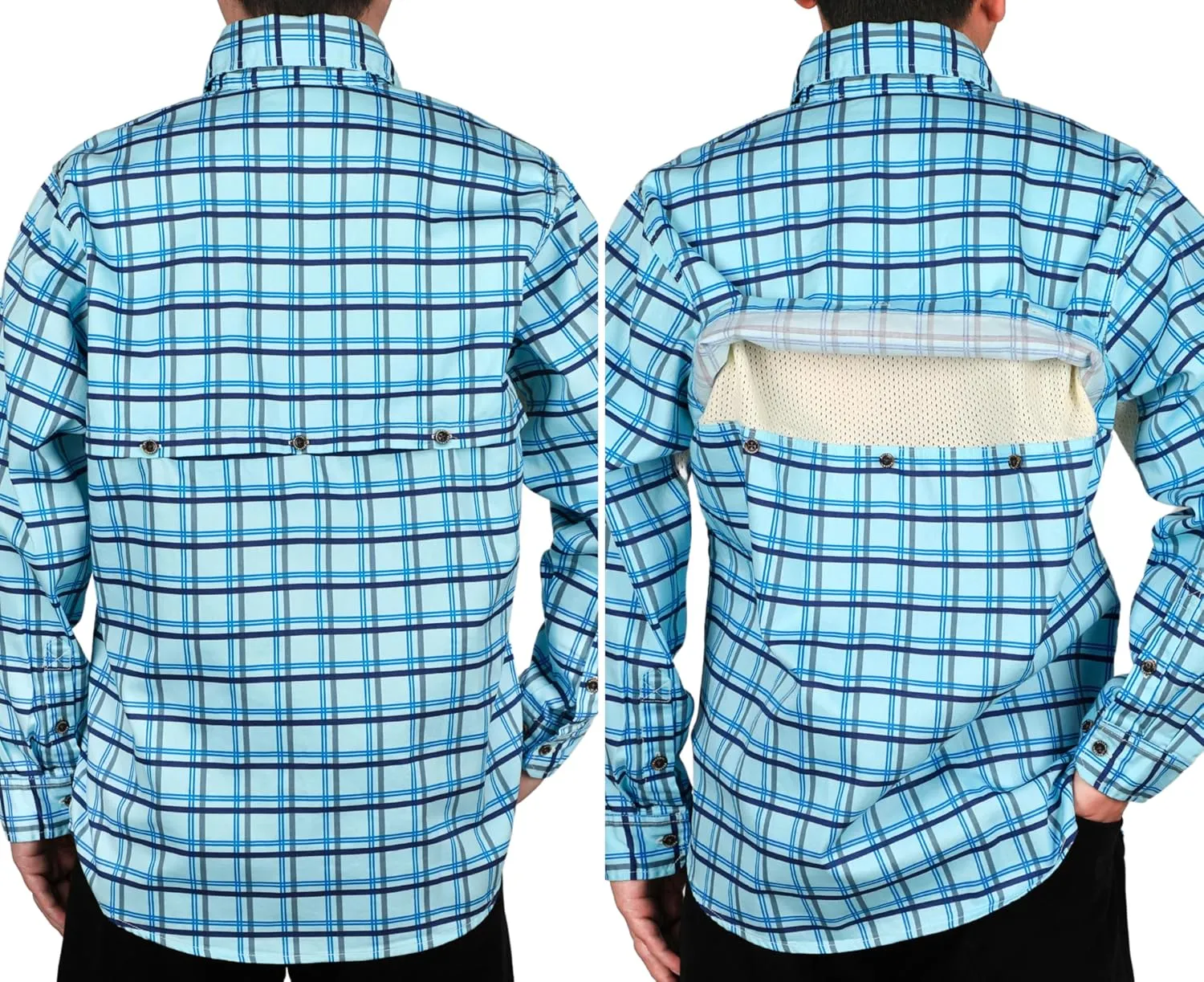 BOCOMAL FR Shirt for Summer Lightweight Vented Mesh Back and Underarm Breathable Flame Resistant Welding Button Down Shirts
