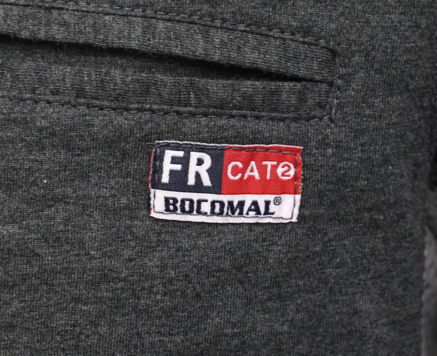 BOCOMAL FR Shirts for Summer Breathable Vented Design 6oz Heather Jersey Flame Resistant Long Sleeve Crew T Shirt