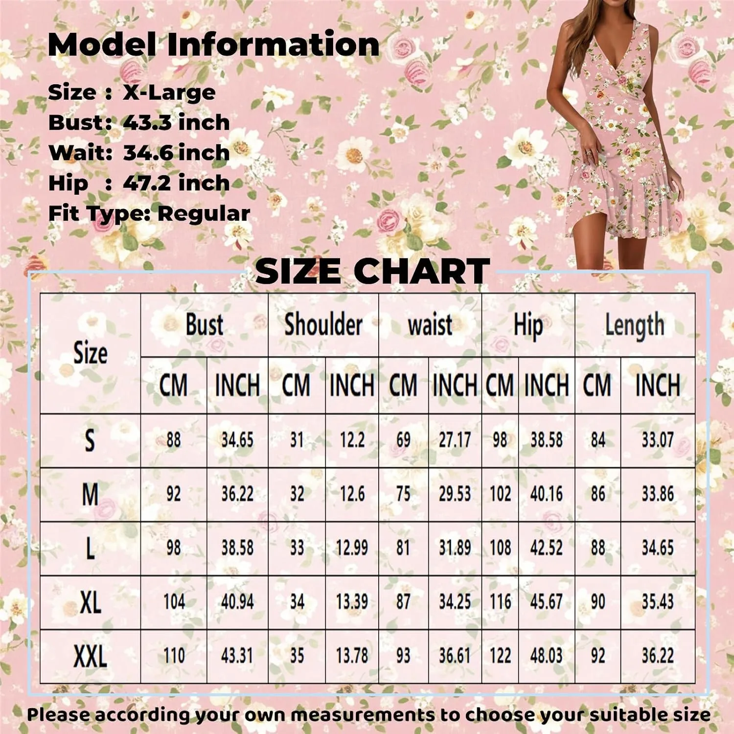 Boho V Neck Dresses for Women 2025 Summer A Line Floral Dress Short Wrap Sleeveless Party Cocktail Midi Sundress