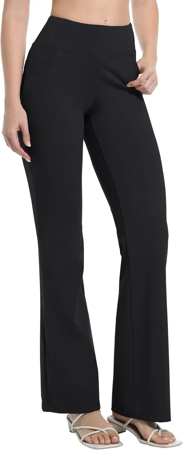 BUBBLELIME 29"/31"/33"/35"/37" Women's High Waist Stretchy Bootleg Yoga Pants Workout Pants with Out Pockets