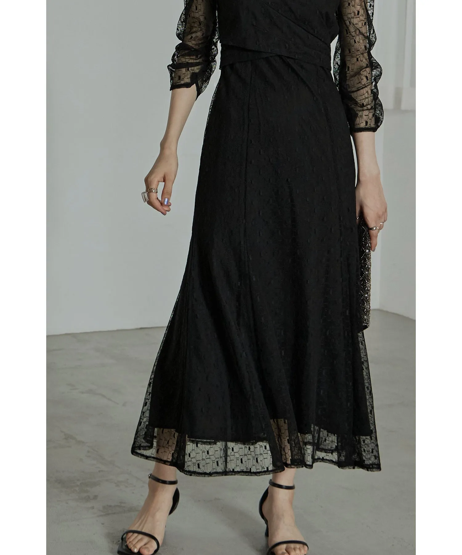 Cache-coeur design flare dress