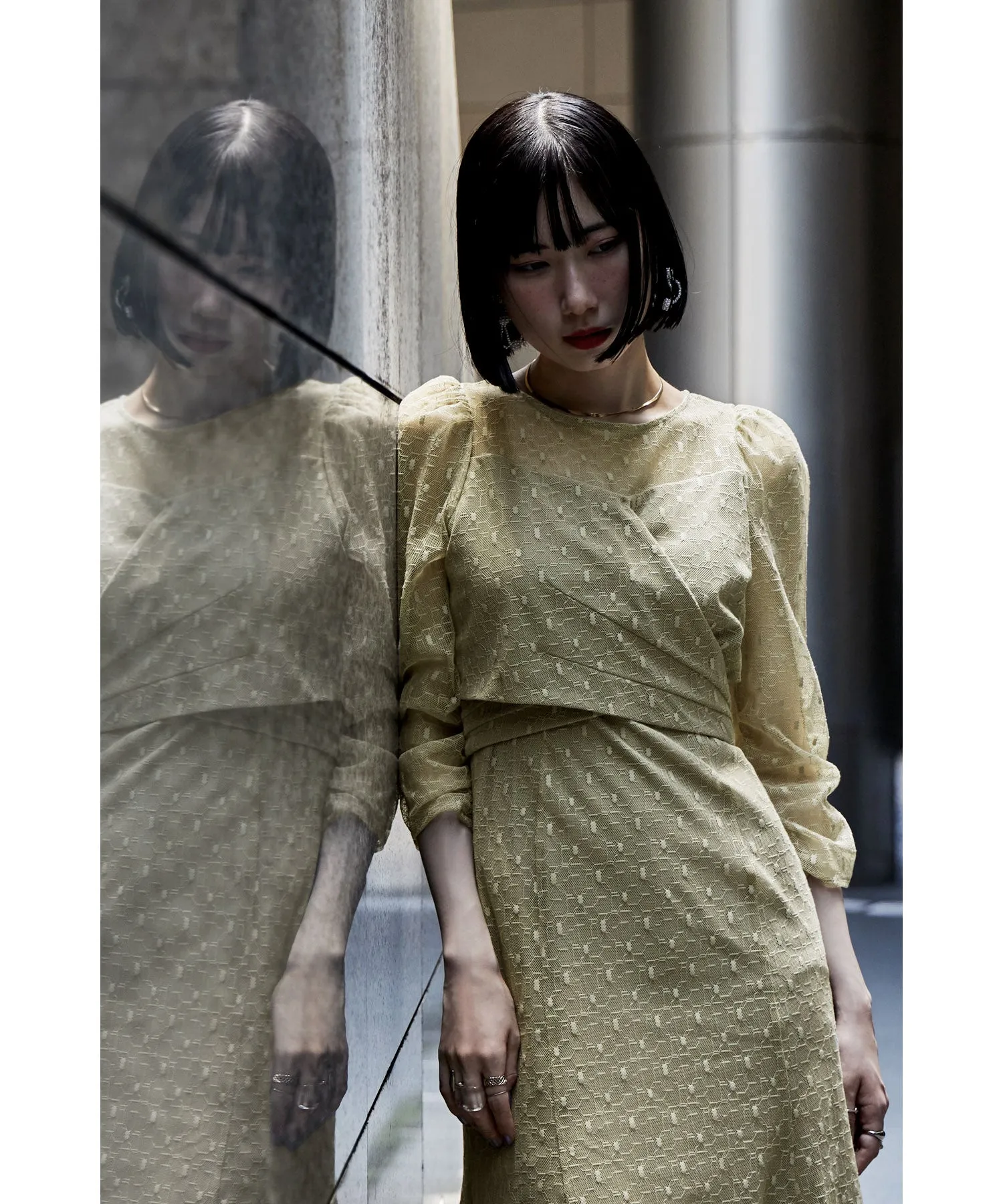 Cache-coeur design flare dress