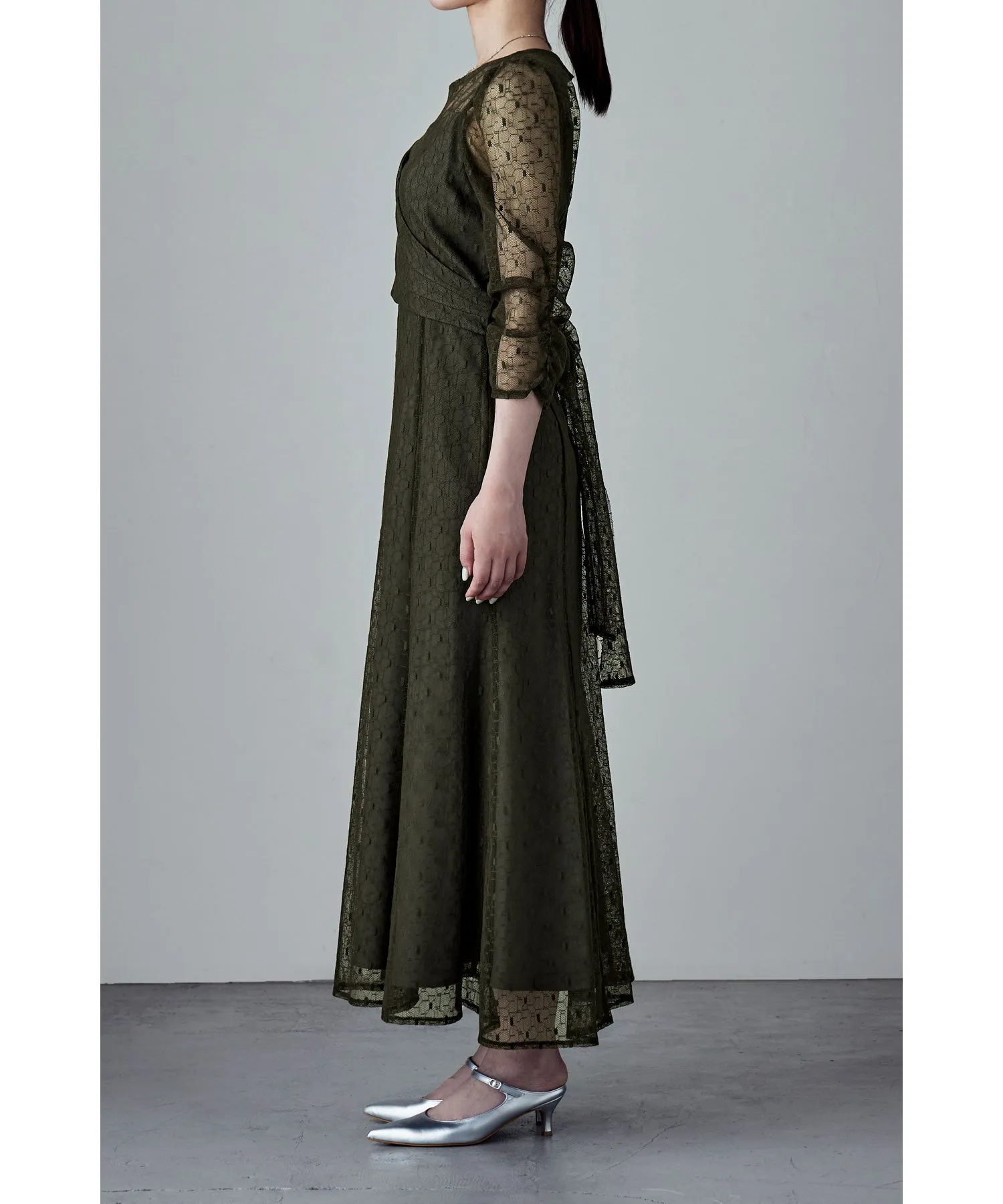 Cache-coeur design flare dress