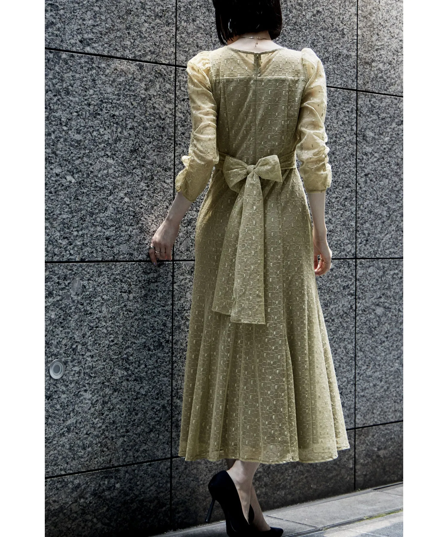 Cache-coeur design flare dress