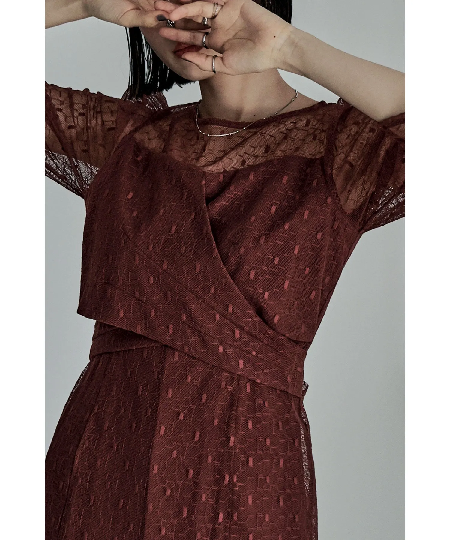 Cache-coeur design flare dress