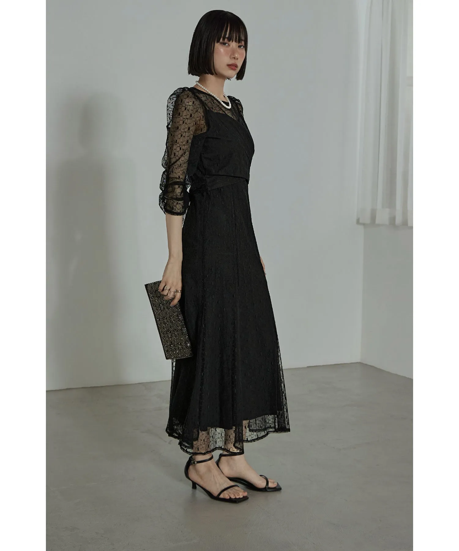 Cache-coeur design flare dress