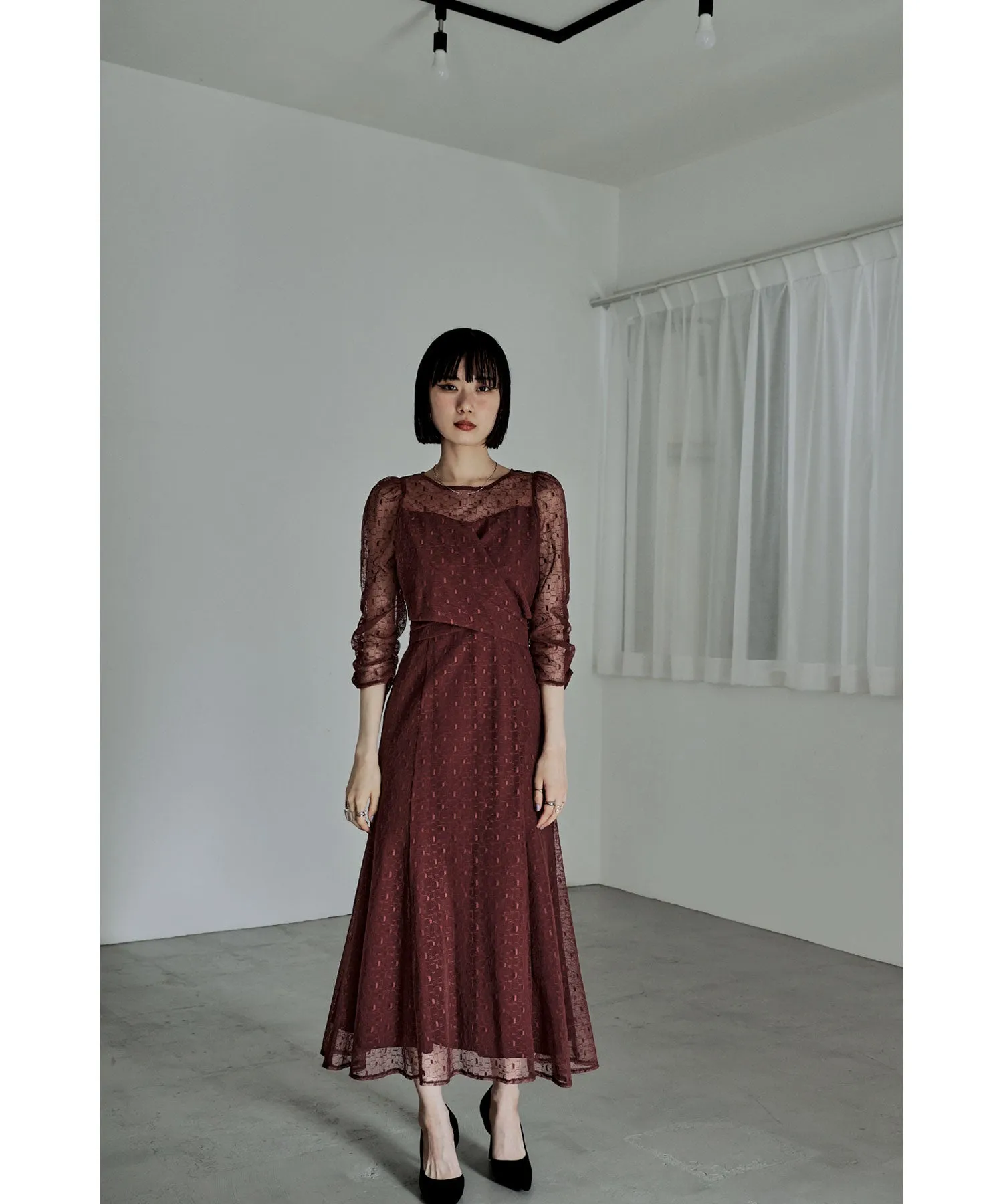 Cache-coeur design flare dress