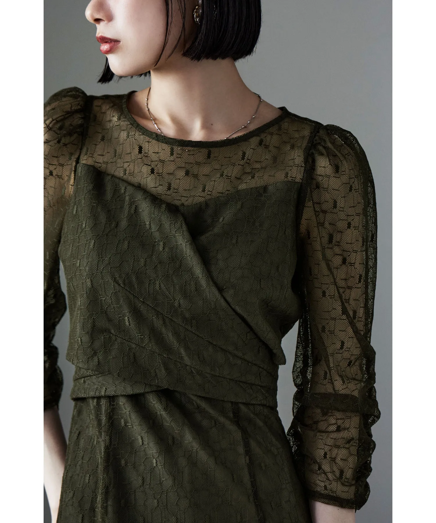 Cache-coeur design flare dress