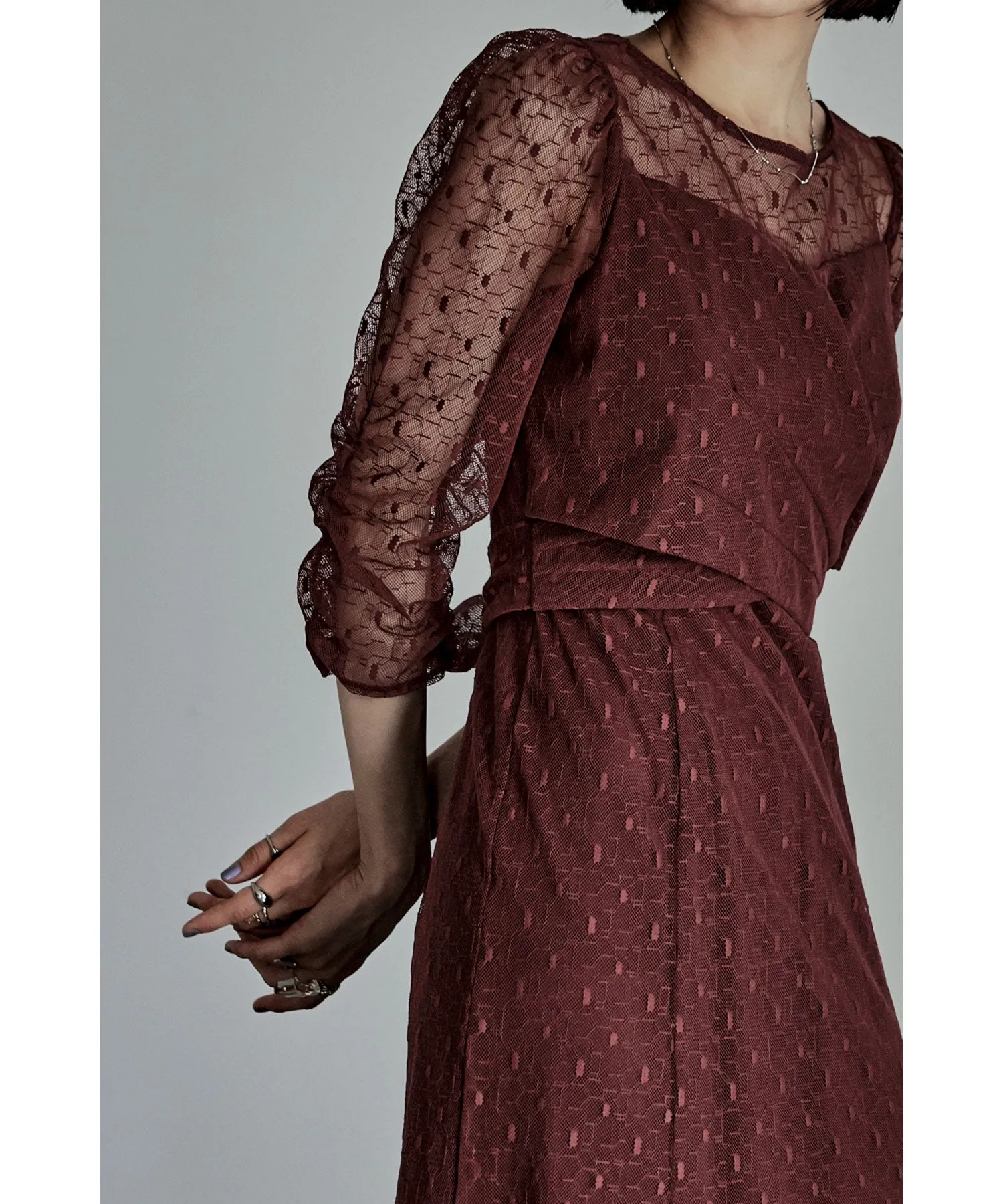 Cache-coeur design flare dress