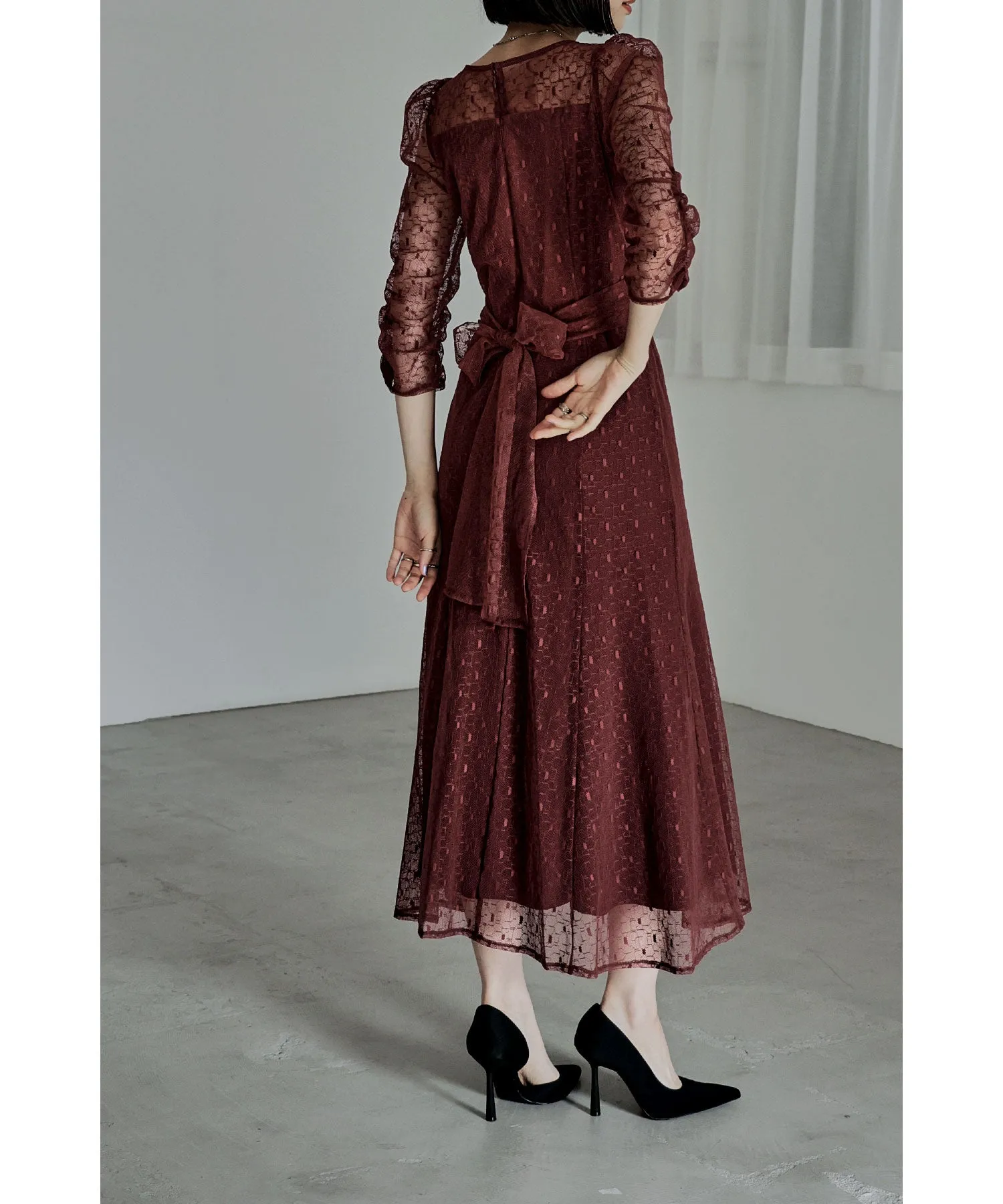 Cache-coeur design flare dress