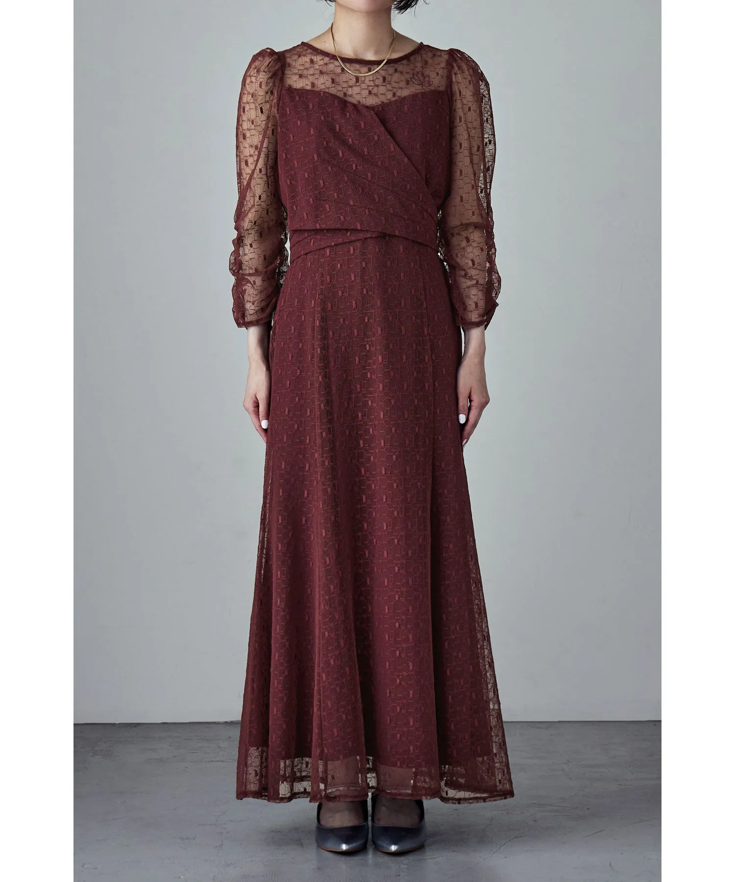 Cache-coeur design flare dress