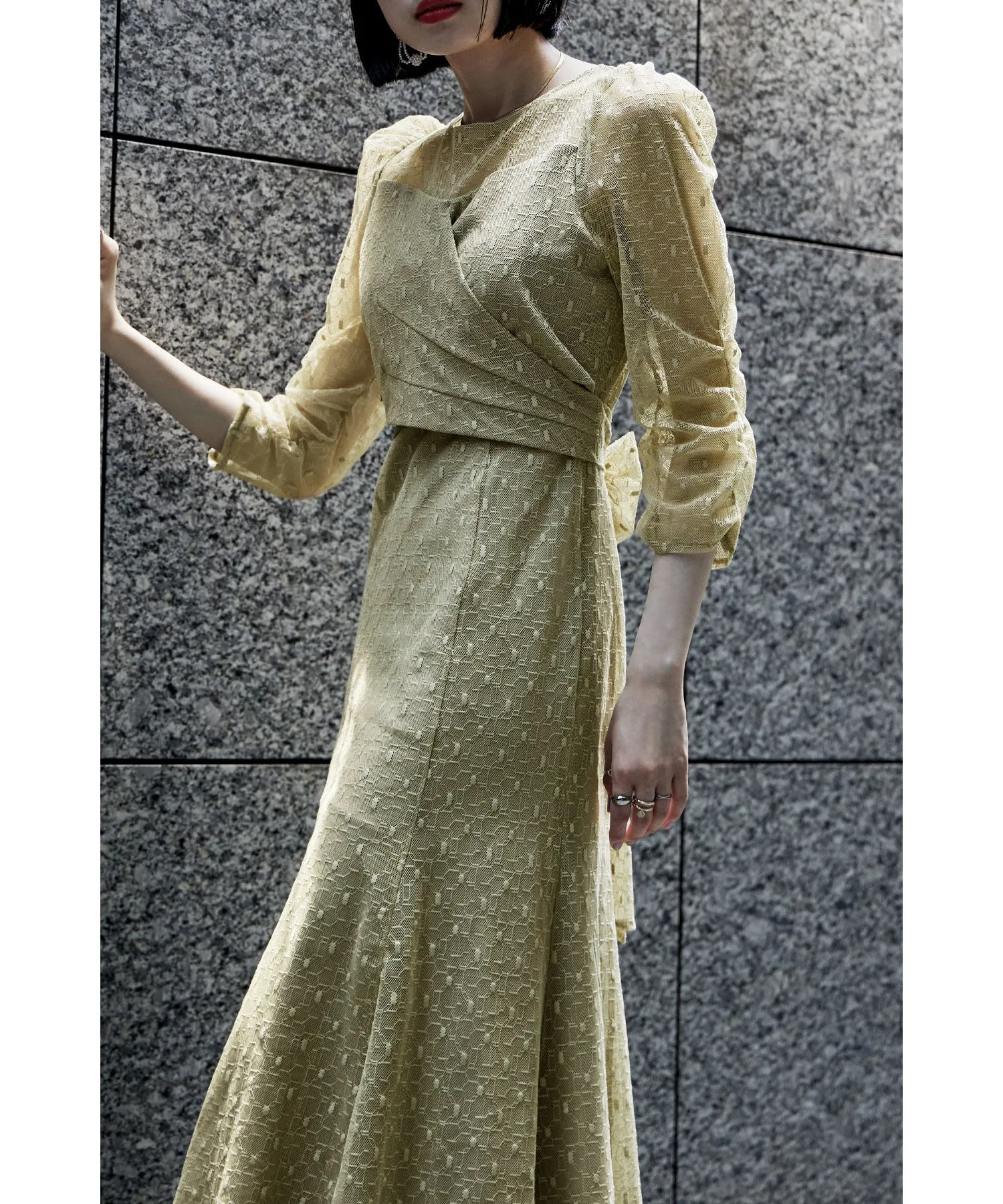 Cache-coeur design flare dress
