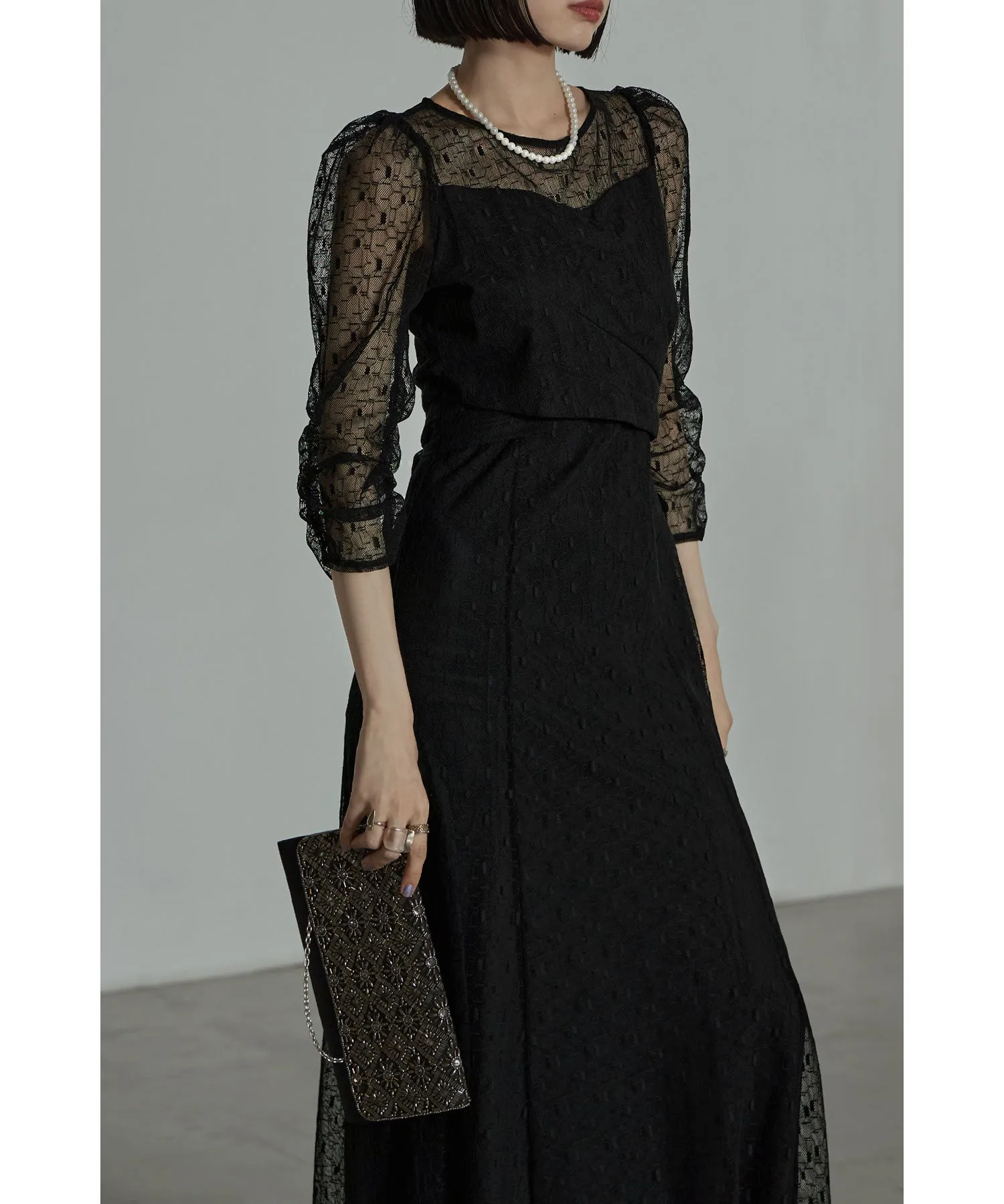 Cache-coeur design flare dress