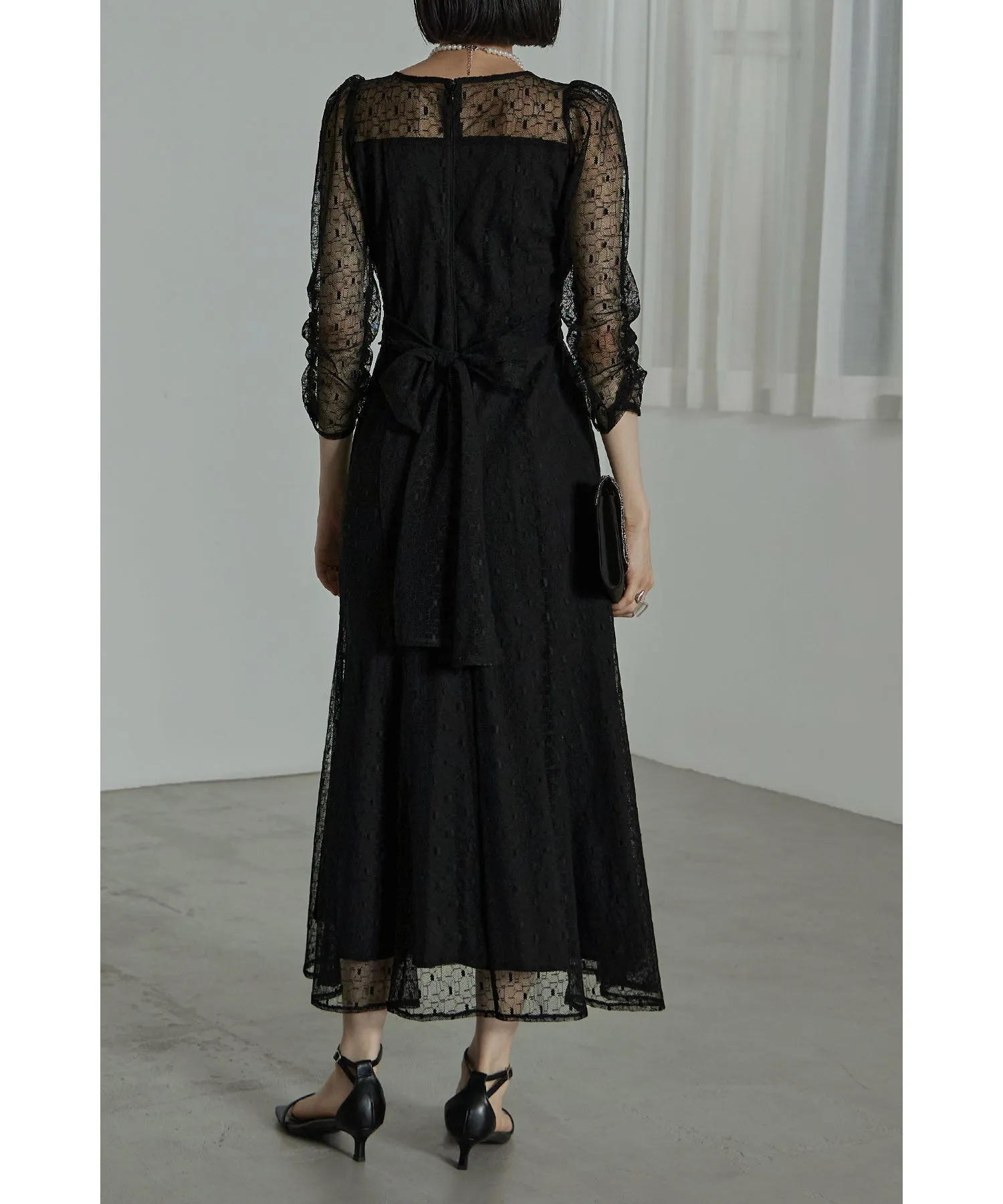 Cache-coeur design flare dress