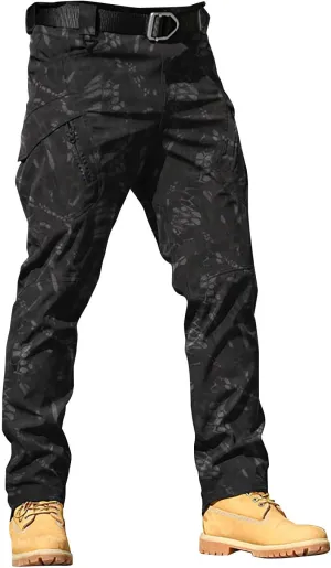 Camo Cargo Pants for Men Slim Fit Stretch Outdoor Hiking Hunting Safari Tactical Trousers Classic Military Army Pants