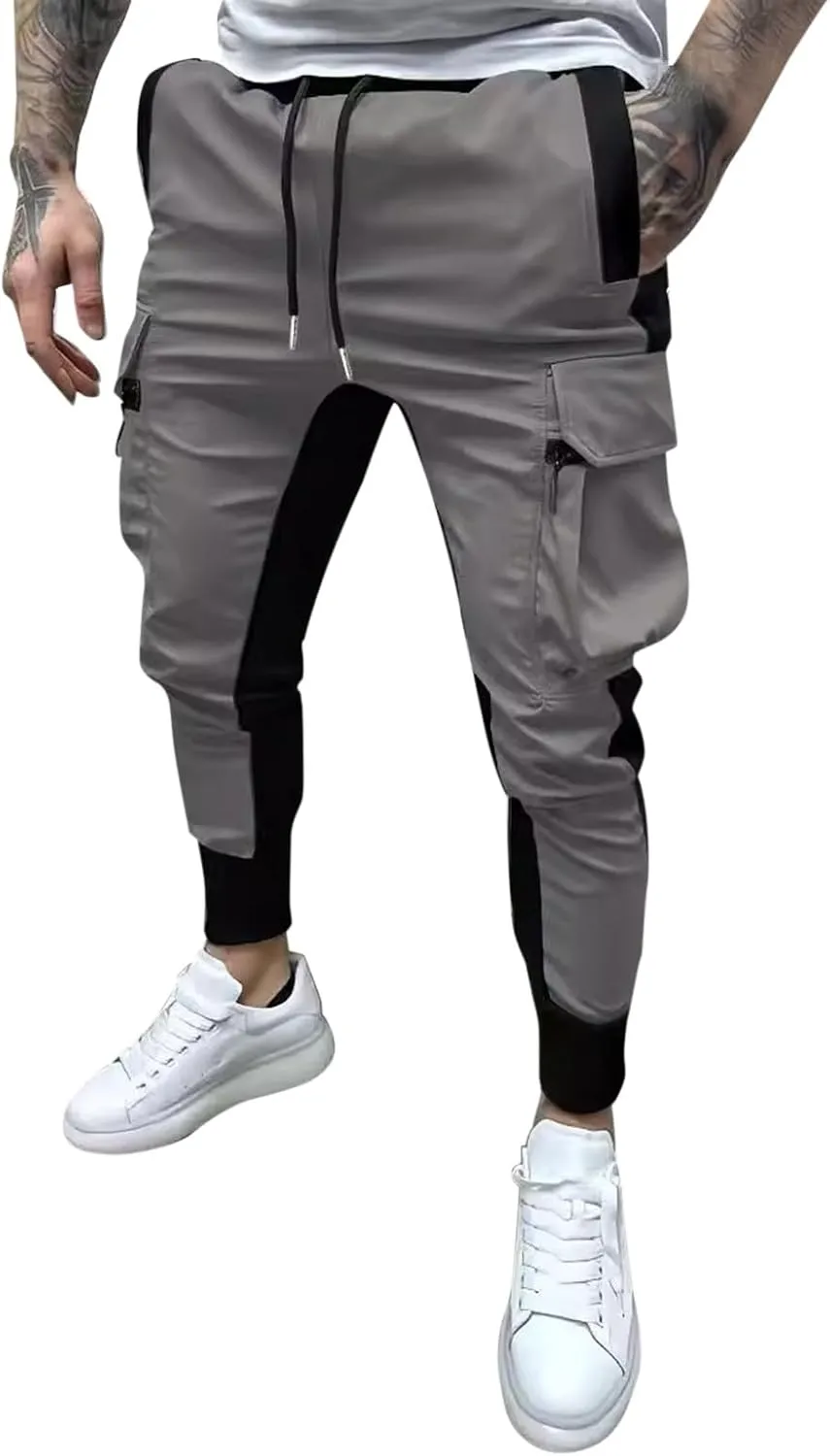 Cargo Pants for Men Men's Spring Summer and Autumn Casual Mid Elastic Multi Pocket Slim Fit Overalls Outdoor Pantalones