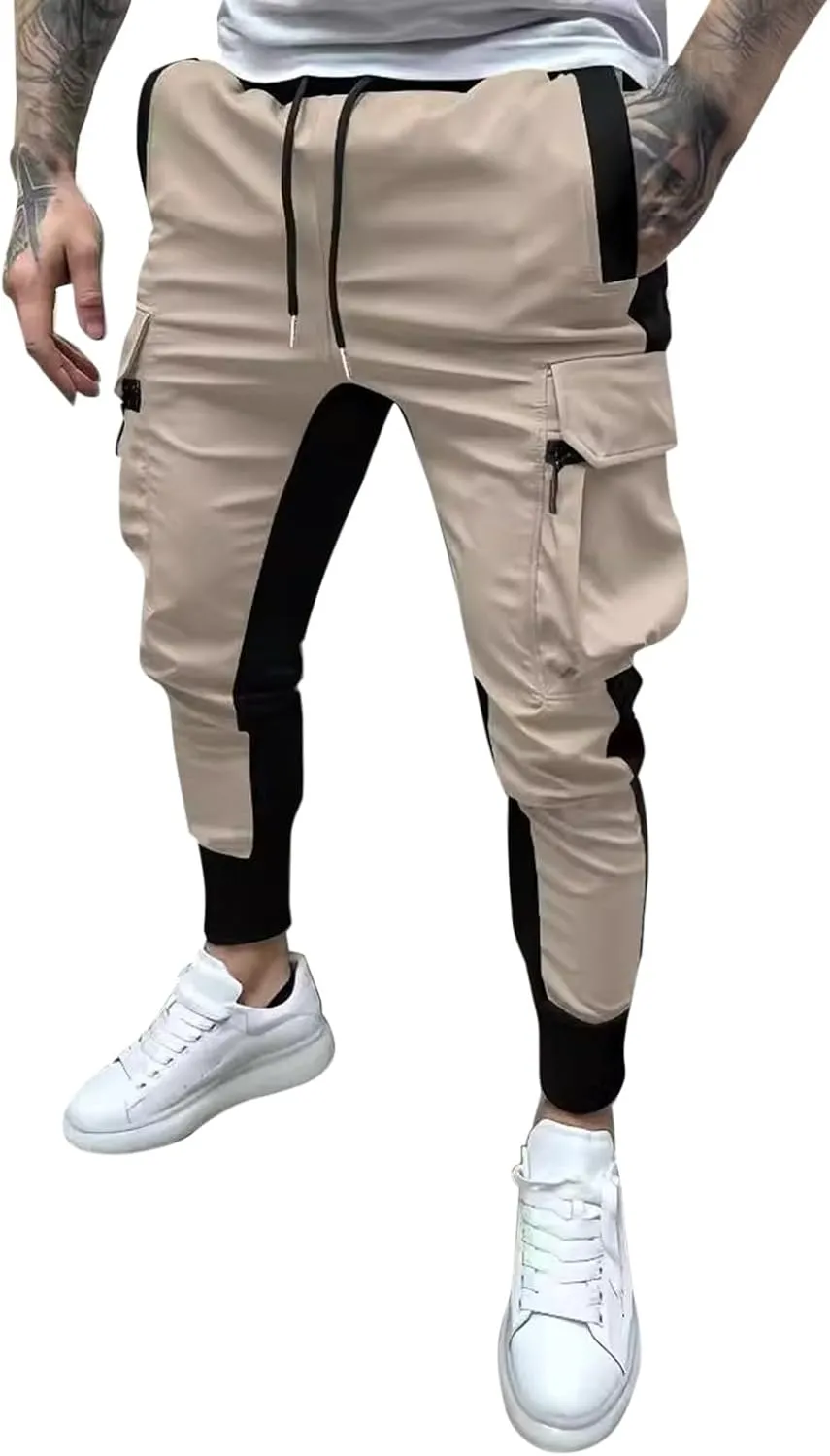 Cargo Pants for Men Men's Spring Summer and Autumn Casual Mid Elastic Multi Pocket Slim Fit Overalls Outdoor Pantalones