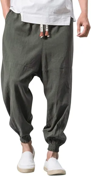 Cargo Trousers for Men Loose-fit Pants Athletic Drawstring Pant with Pocket Men's Heavyweight Fleece Cargo Sweatpants
