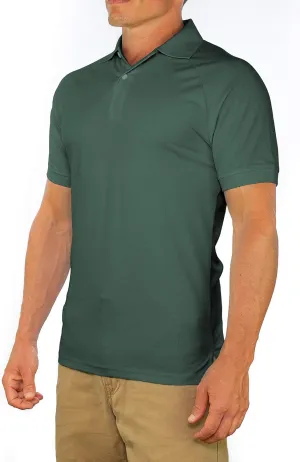 CC Perfect Slim Fit Polo Shirts for Men   Stretch | Breathable Sweat Wicking Short Sleeve Fitted Collared Mens Polo T Shirt
