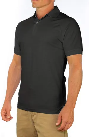 CC Perfect Slim Fit Polo Shirts for Men   Stretch | Breathable Sweat Wicking Short Sleeve Fitted Collared Mens Polo T Shirt