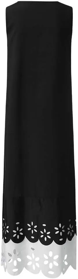Ceboyel Womens Boho Floral Maxi Dresses Floral Flowy Long Dresses Sleeveless Sun Dress Casual Summer Trendy Outfits 2024