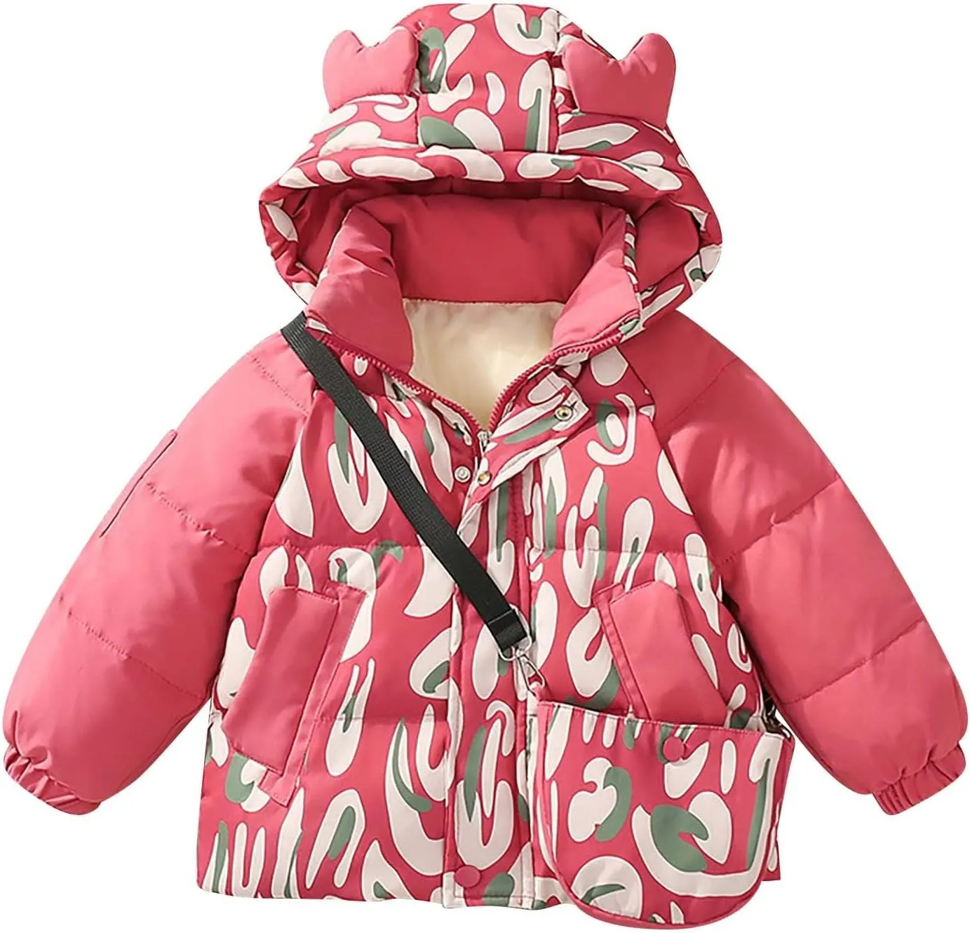 Coat Kids Toddler Baby Girls Boys Winter Warm Thick Solid Cotton Long Sleeve Padded Jacket Clothes (Red, 5-6 Years)