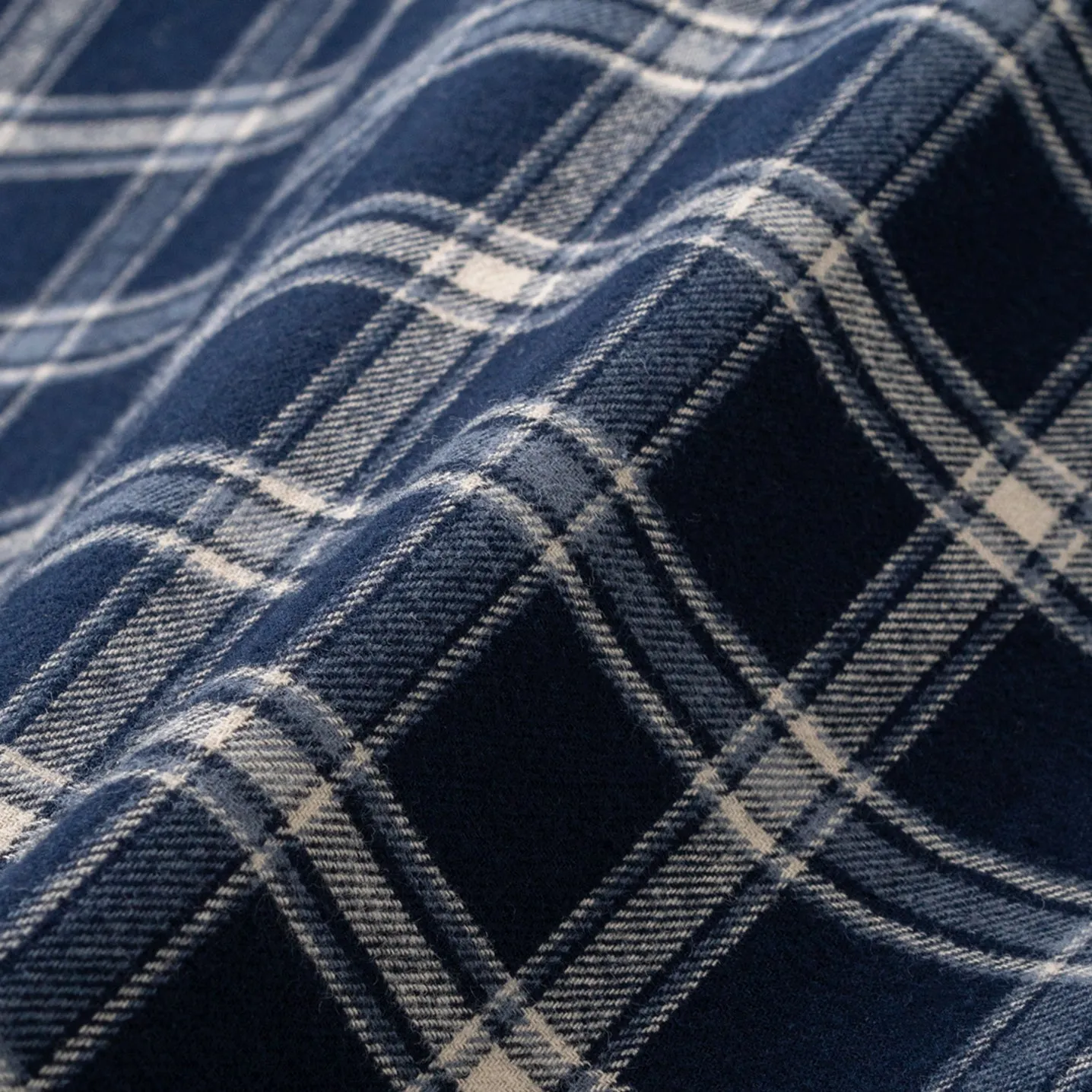 College Days Flannel Short Sleeve - Navy Grey