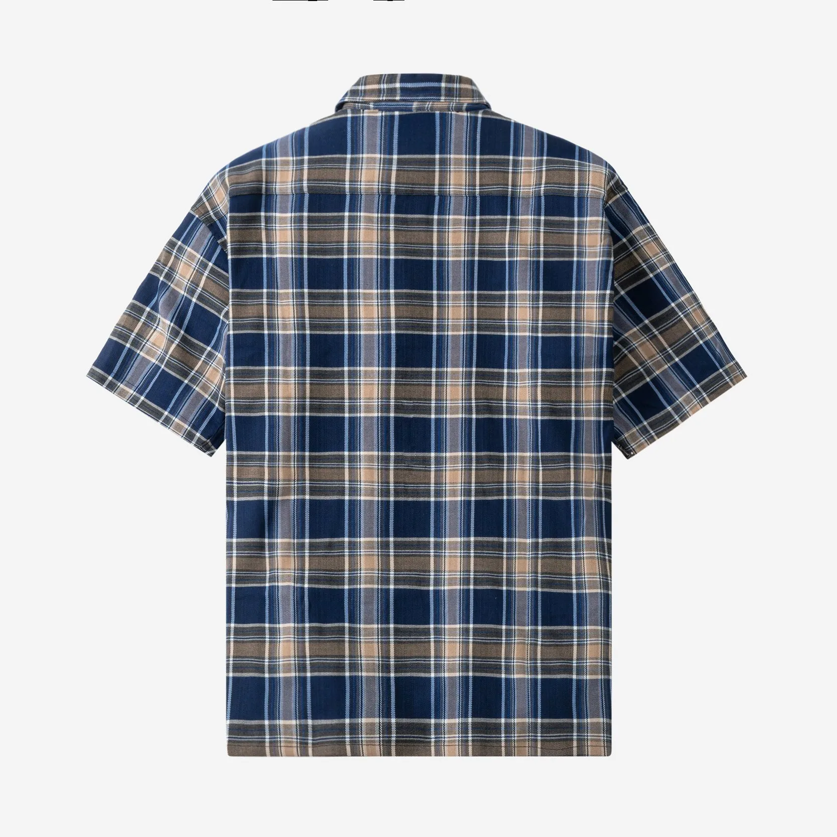 College Days Flannel Short Sleeve - Navy Khaki