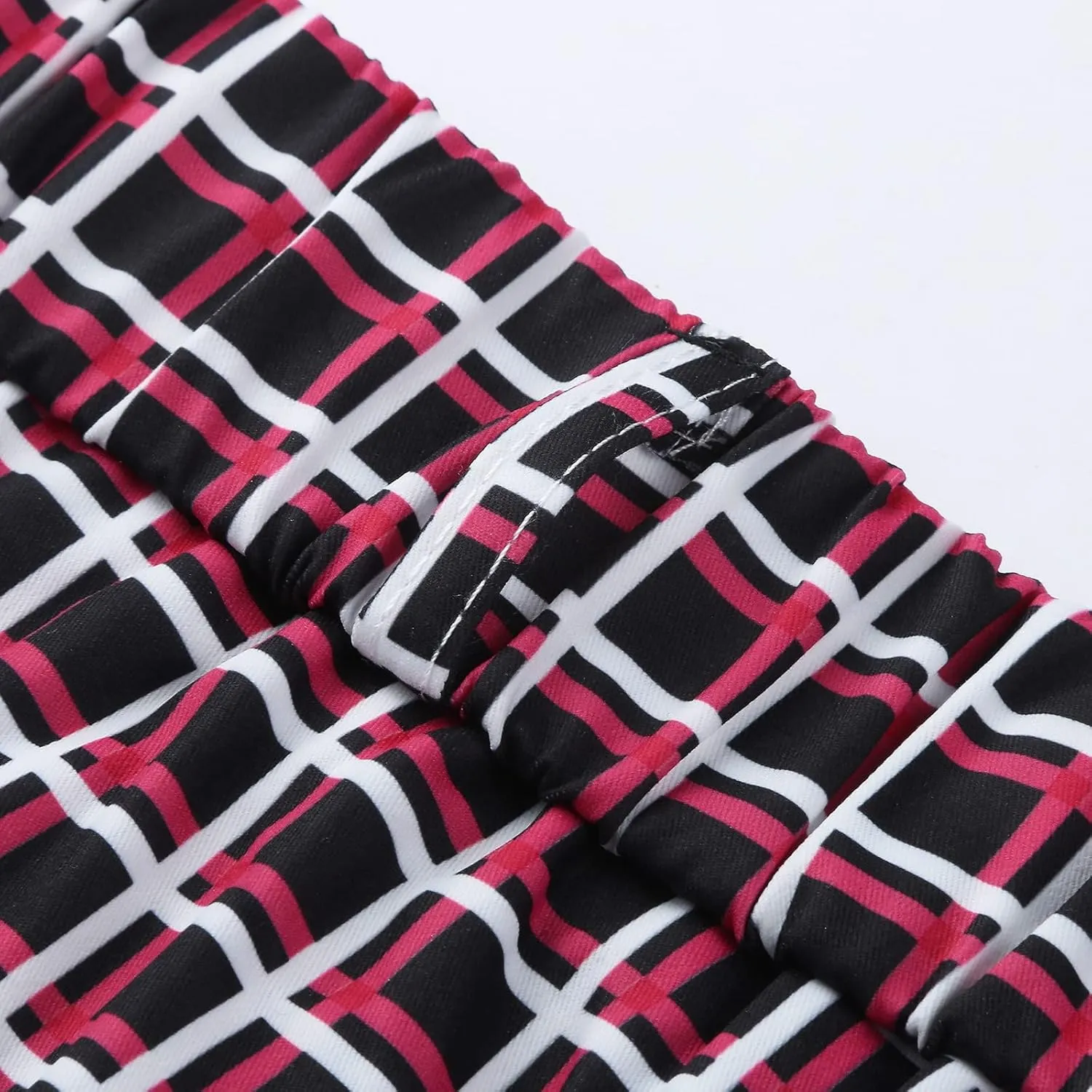 Color Block Pants for Men Comfy Plaid Cotton Stretch Shaping Flat Front Casual Slim Fit Business Dress Tapered Chinos Trouser