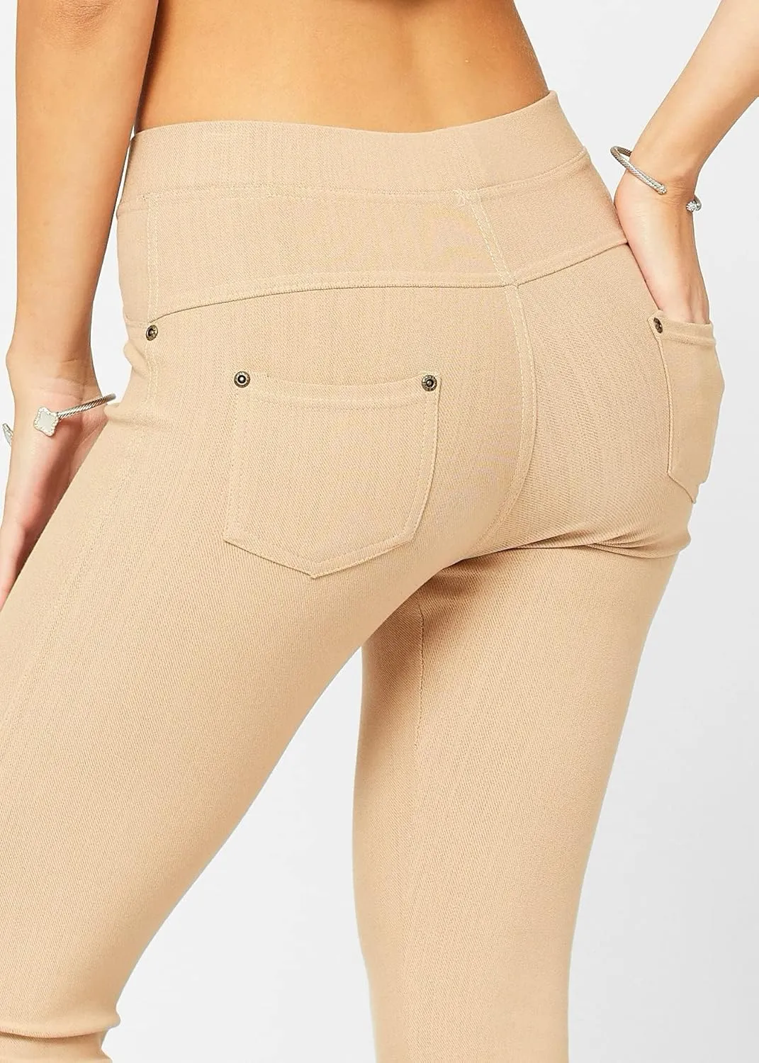 Conceited Jeggings for Women with Pockets - High Waist - Tummy Control Shaping - Regular and Plus Size