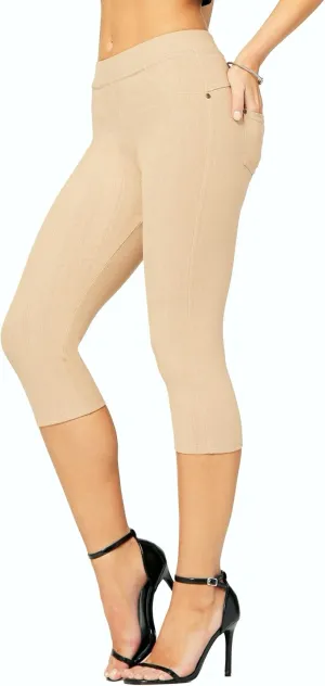 Conceited Jeggings for Women with Pockets - High Waist - Tummy Control Shaping - Regular and Plus Size