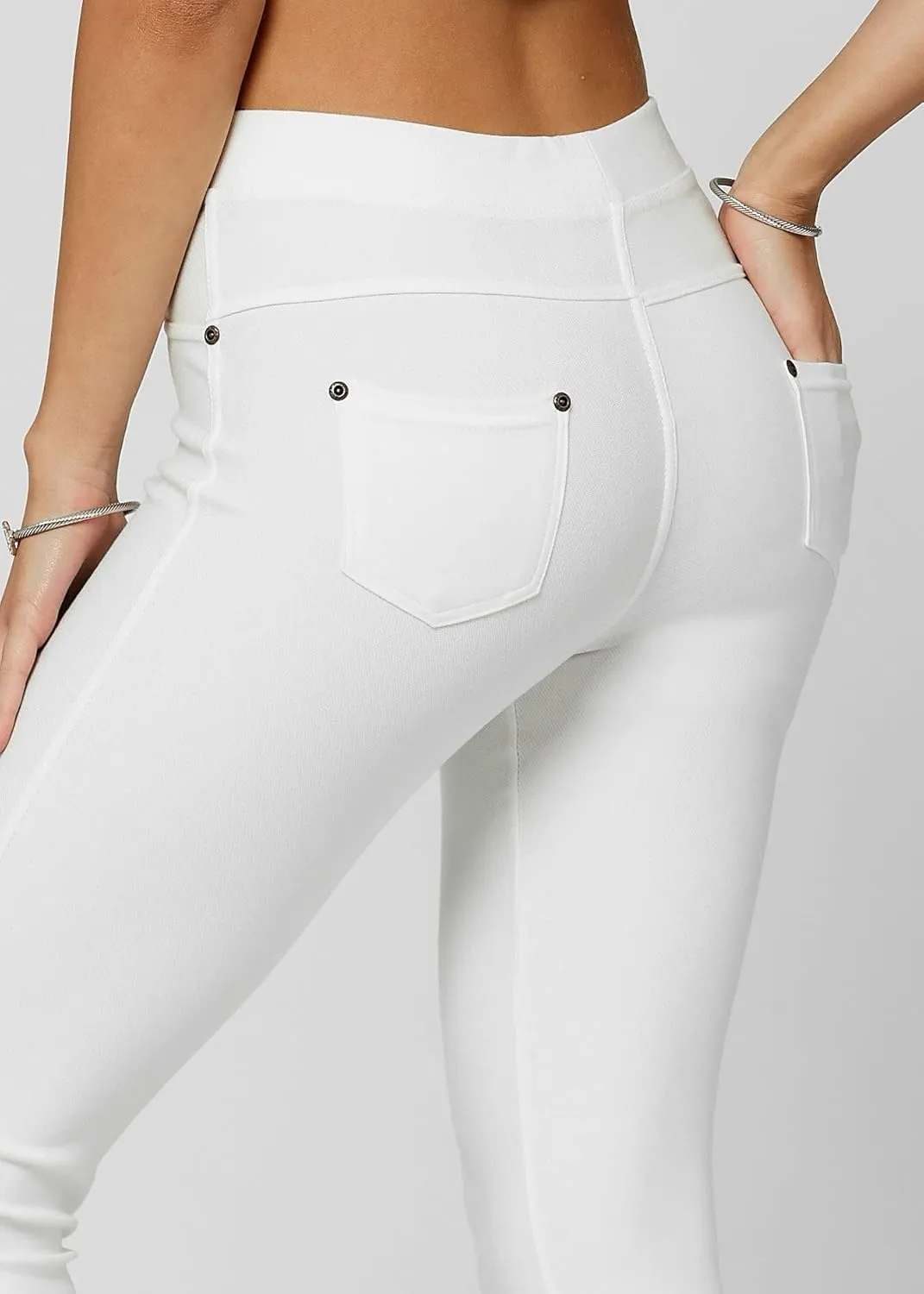 Conceited Jeggings for Women with Pockets - High Waist - Tummy Control Shaping - Regular and Plus Size