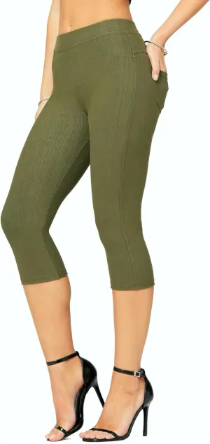 Conceited Jeggings for Women with Pockets - High Waist - Tummy Control Shaping - Regular and Plus Size