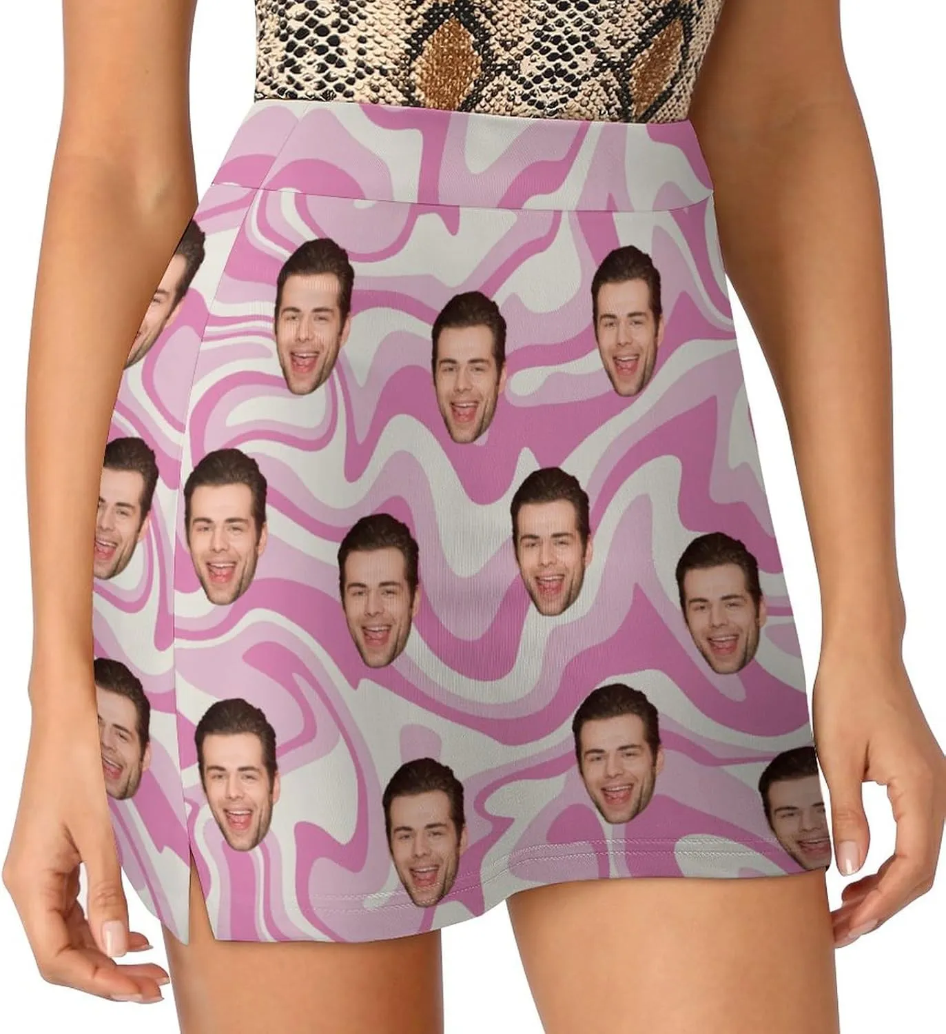 Custom Athletic Tennis Skorts Valentine's Day Gift for Girlfriend Wife Personalized Golf Active Skirt with Pocket