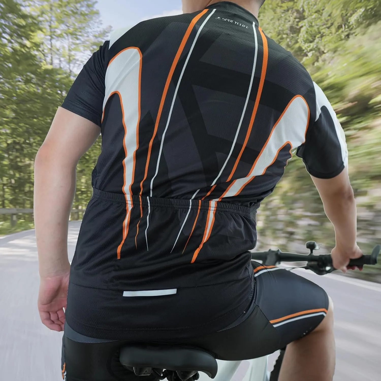 Cycling Jersey Men Short Sleeve Mens Bike Shirts with Pockets Full Zipper Bicycle Clothing Breathable Quick Dry