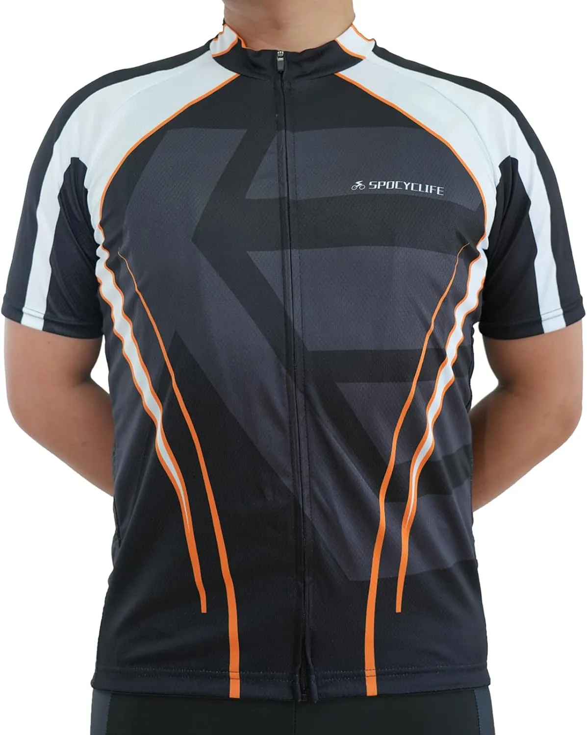 Cycling Jersey Men Short Sleeve Mens Bike Shirts with Pockets Full Zipper Bicycle Clothing Breathable Quick Dry